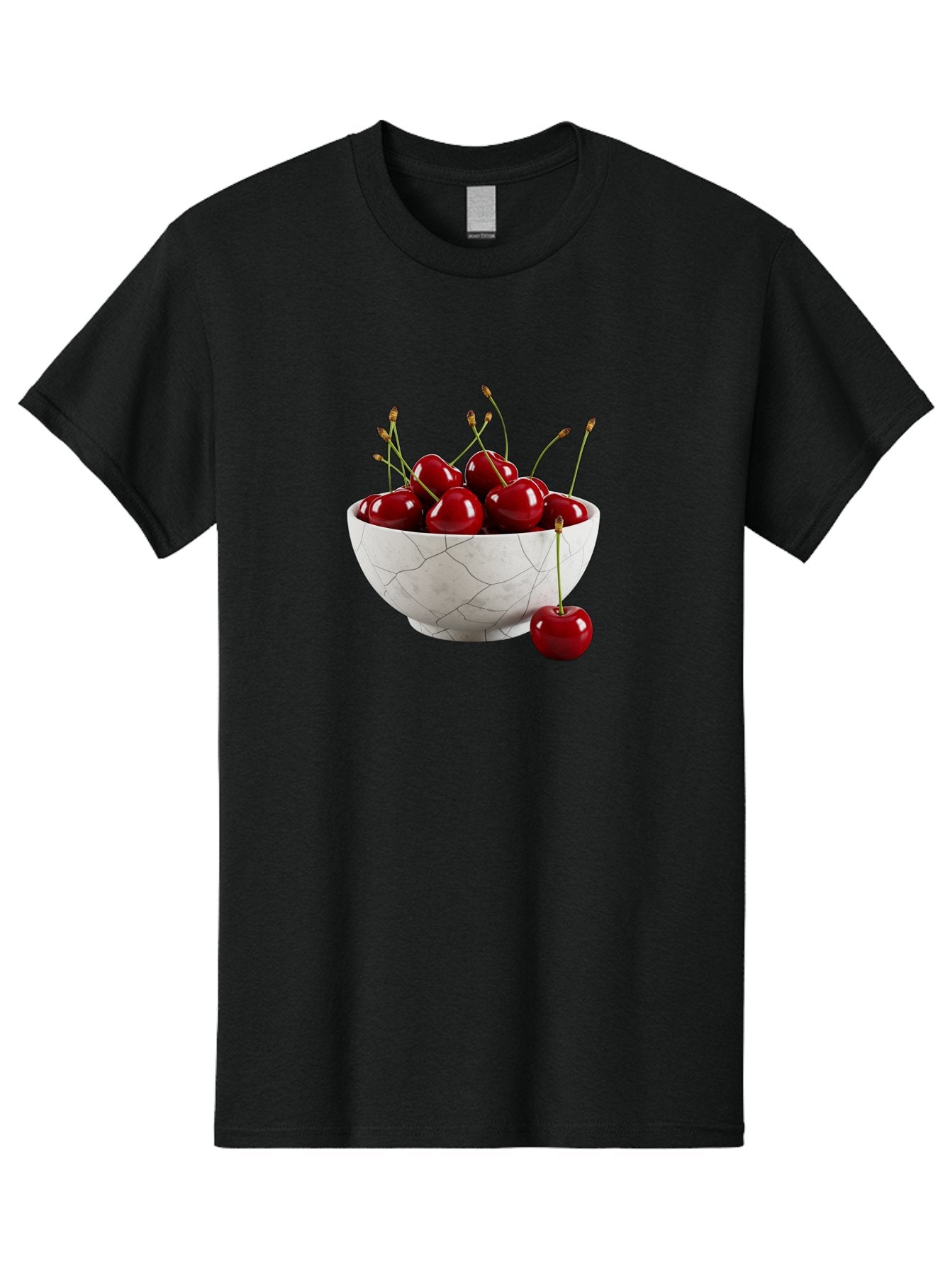 Cherries-In-Cracked-White-Bowl Men'S Graphic Tee, 100% Cotton, Comfortable Casual Summer Wear, Machine Washable, Vintage Camera, Old Camera, Antique Camera, Black Camera, Classic Photography, Photography Equipment, Nostalgic Device, Bai704 5
