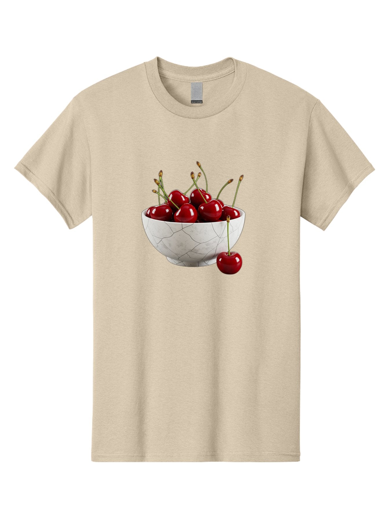 Cherries-In-Cracked-White-Bowl Men'S Graphic Tee, 100% Cotton, Comfortable Casual Summer Wear, Machine Washable, Vintage Camera, Old Camera, Antique Camera, Black Camera, Classic Photography, Photography Equipment, Nostalgic Device, Bai704