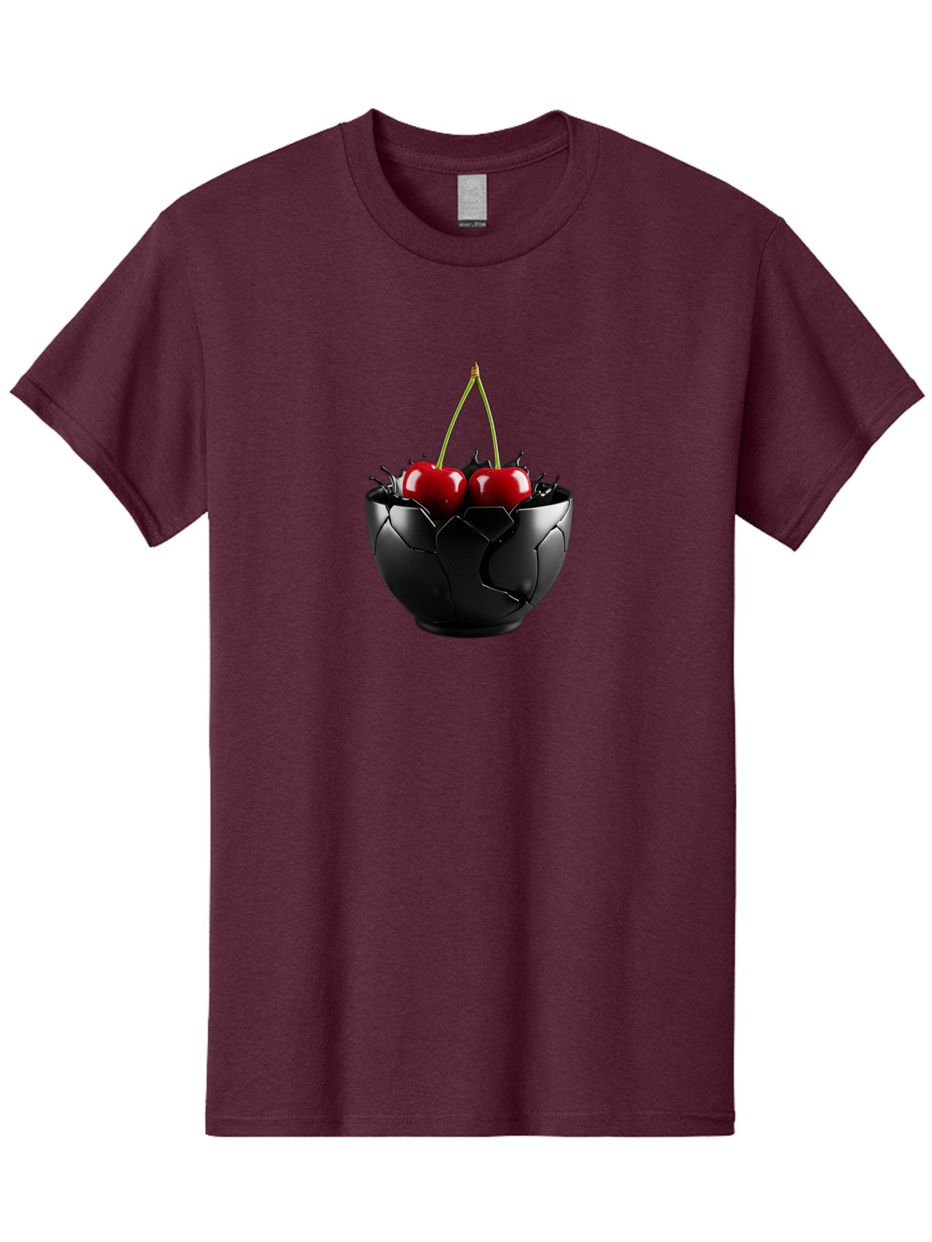 Cherries-In-Eggshell-Bowl Men'S Graphic Tee, 100% Cotton, Comfortable Casual Summer Wear, Machine Washable, Vintage Camera, Old Camera, Antique Camera, Black Camera, Classic Photography, Photography Equipment, Nostalgic Device, Film Camera, Bai705