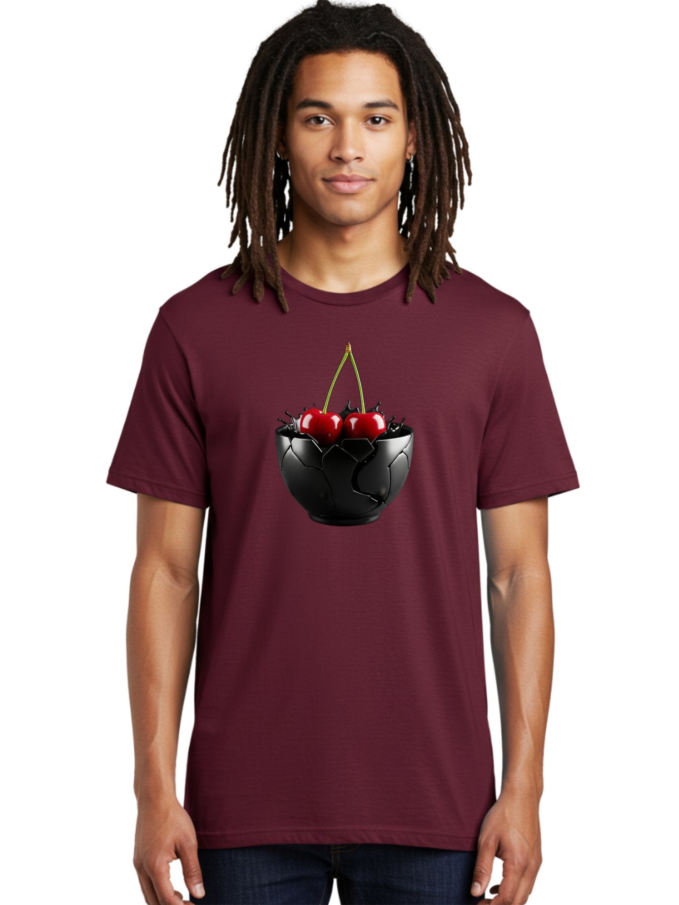 Cherries-In-Eggshell-Bowl Men'S Graphic Tee, 100% Cotton, Comfortable Casual Summer Wear, Machine Washable, Vintage Camera, Old Camera, Antique Camera, Black Camera, Classic Photography, Photography Equipment, Nostalgic Device, Film Camera, Bai705 19
