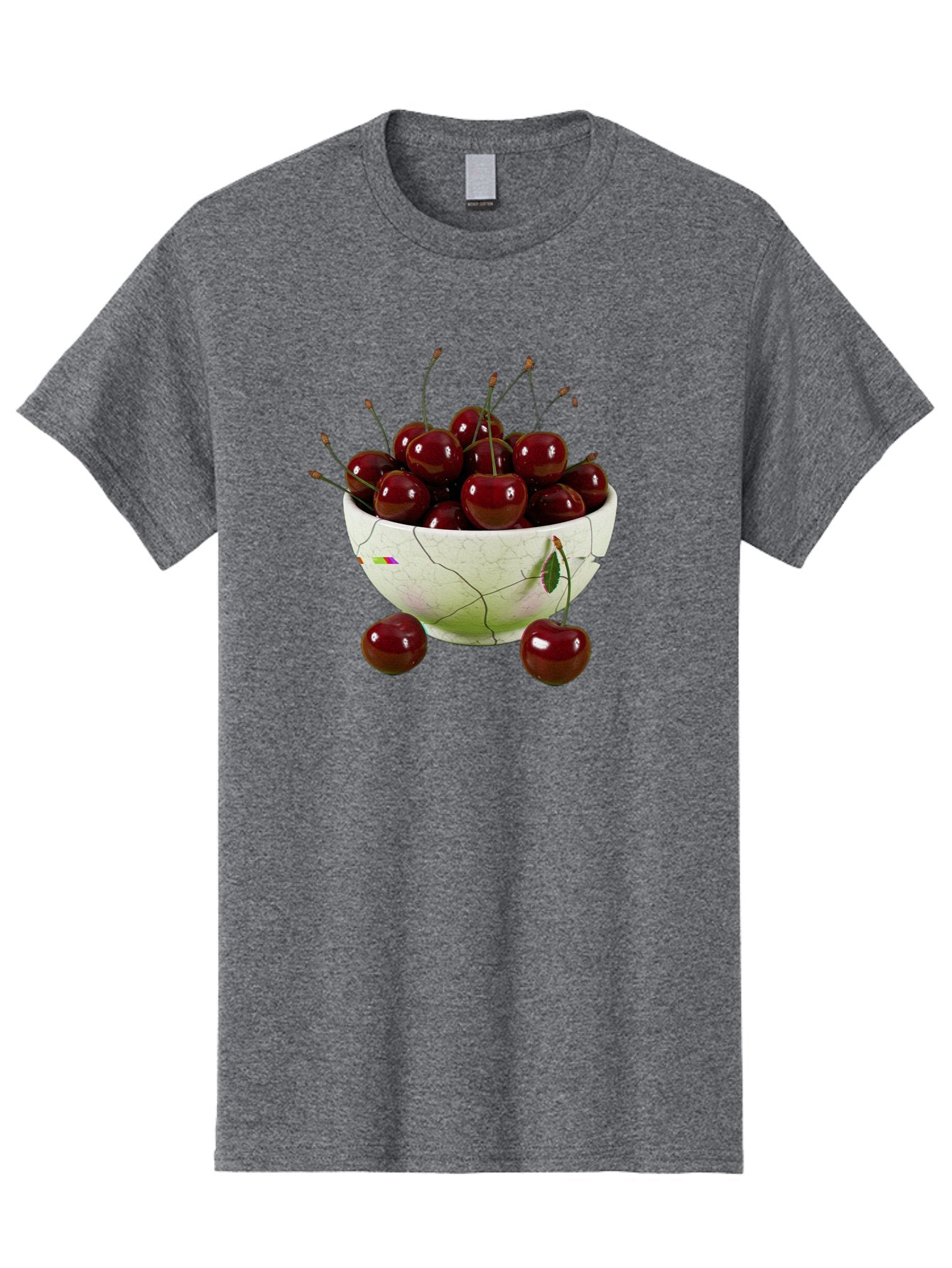 Cherries-In-Kintsugi-Bowl-1 Men'S Graphic Tee, 100% Cotton, Comfortable Casual Summer Wear, Machine Washable, Vintage Camera, Old Camera, Antique Camera, Black Camera, Classic Photography, Photography Equipment, Nostalgic Device, Film Camera, Bai707