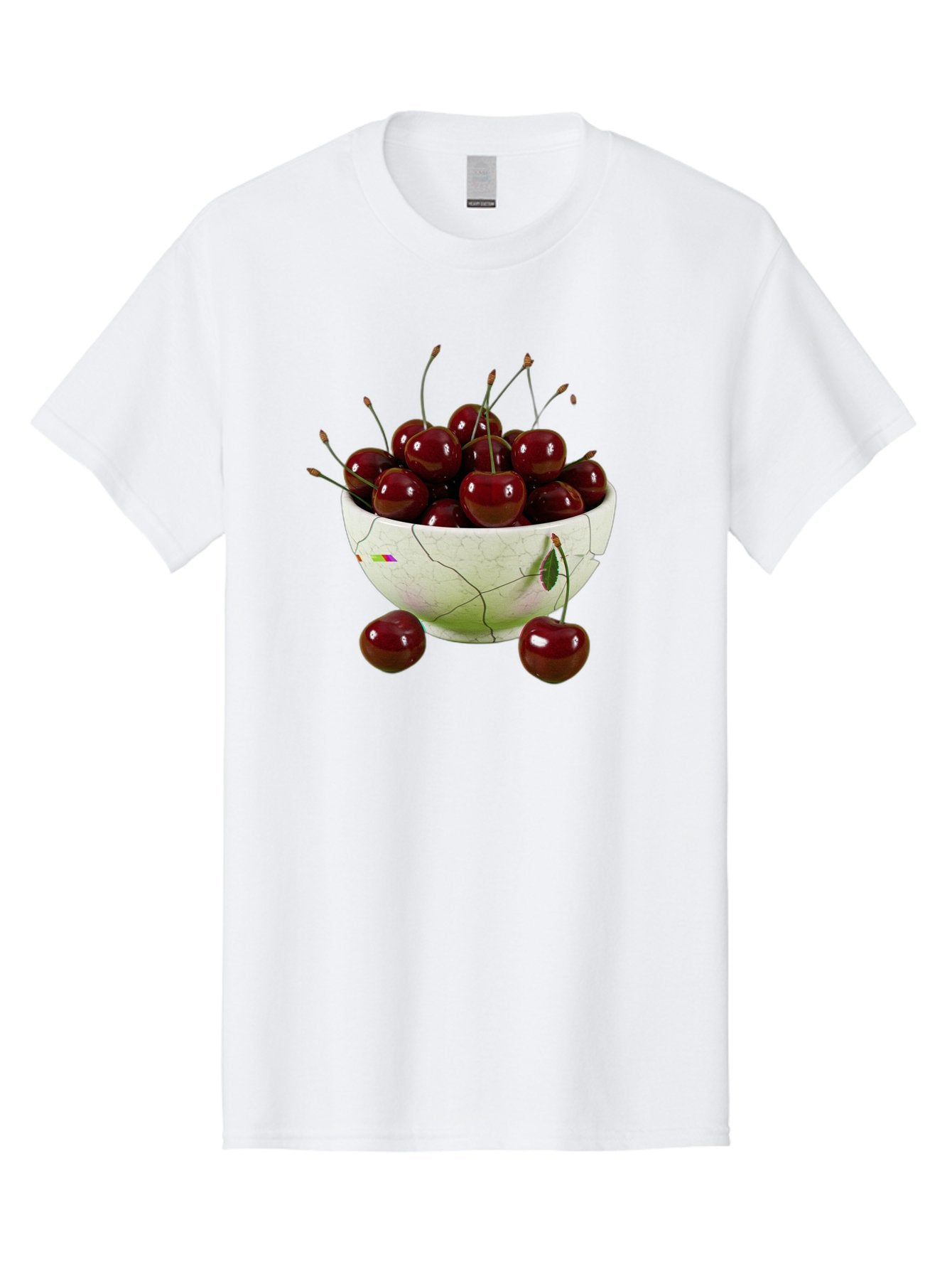 Cherries-In-Kintsugi-Bowl-1 Men'S Graphic Tee, 100% Cotton, Comfortable Casual Summer Wear, Machine Washable, Vintage Camera, Old Camera, Antique Camera, Black Camera, Classic Photography, Photography Equipment, Nostalgic Device, Film Camera, Bai707 7
