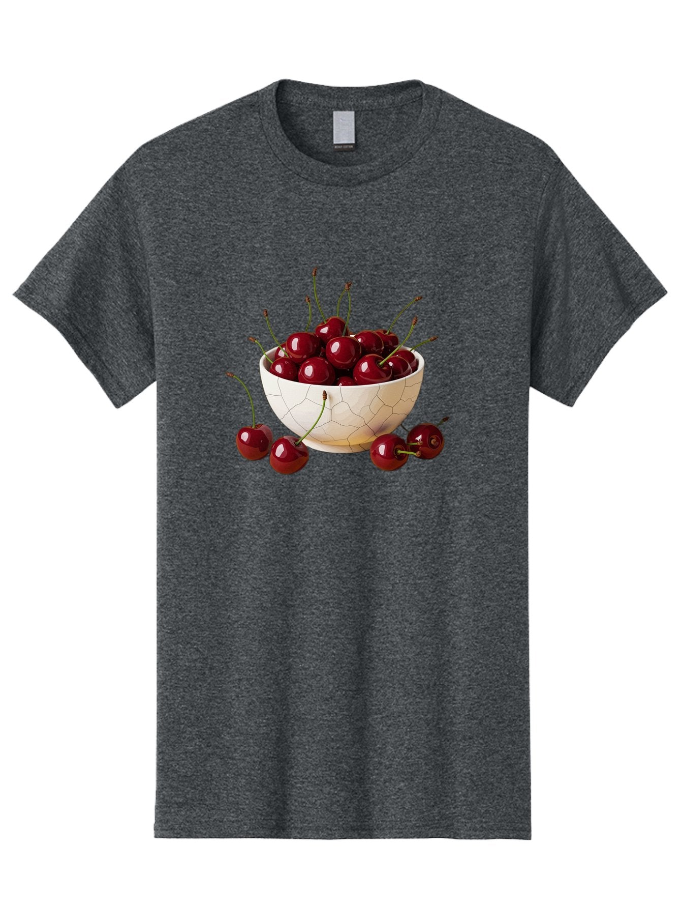 Cherries-In-Kintsugi-Bowl-2 Men'S Graphic Tee, 100% Cotton, Comfortable Casual Summer Wear, Machine Washable, Vintage Camera, Old Camera, Antique Camera, Black Camera, Classic Photography, Photography Equipment, Nostalgic Device, Film Camera, Bai708