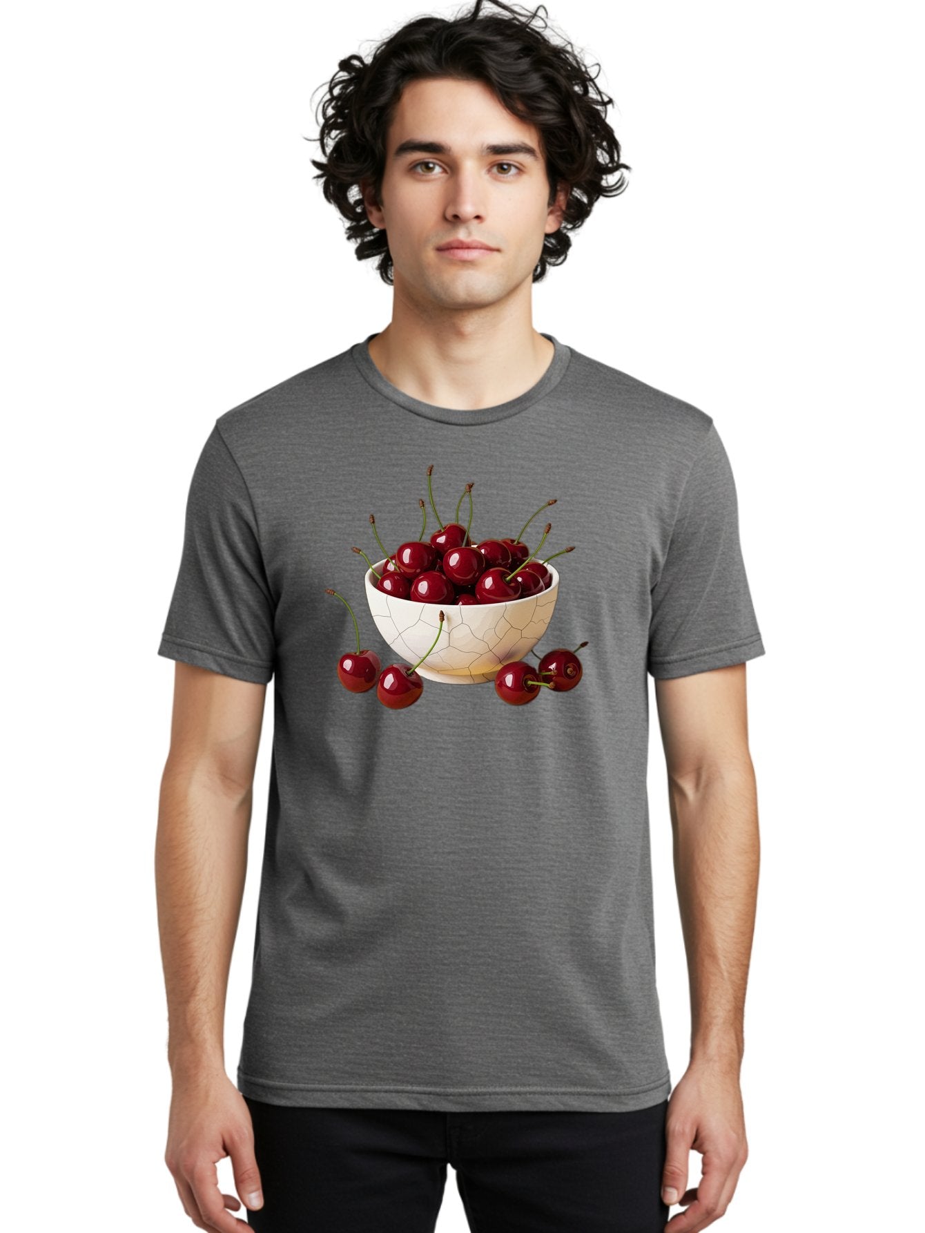 Cherries-In-Kintsugi-Bowl-2 Men'S Graphic Tee, 100% Cotton, Comfortable Casual Summer Wear, Machine Washable, Vintage Camera, Old Camera, Antique Camera, Black Camera, Classic Photography, Photography Equipment, Nostalgic Device, Film Camera, Bai708 26