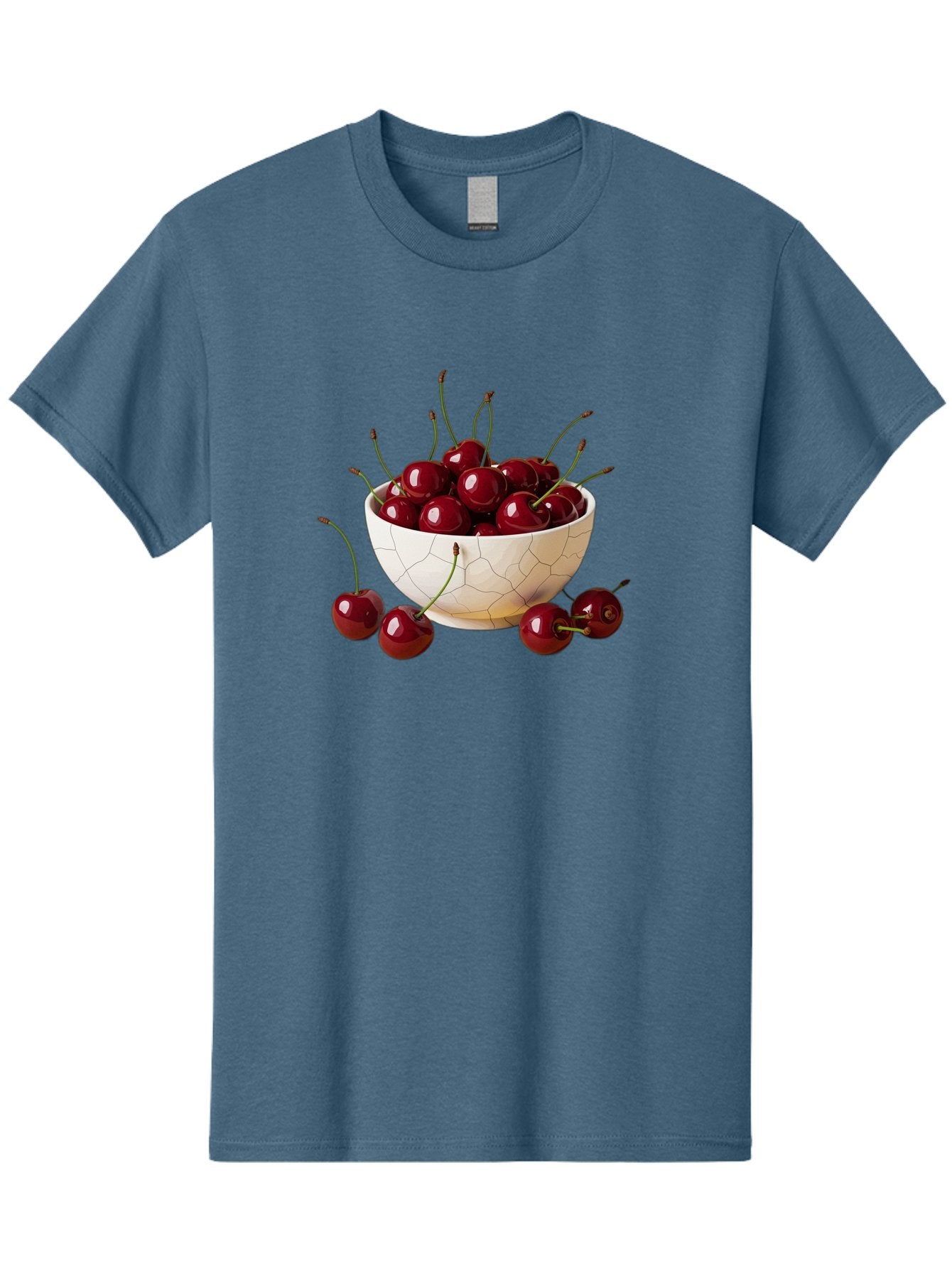 Cherries-In-Kintsugi-Bowl-2 Men'S Graphic Tee, 100% Cotton, Comfortable Casual Summer Wear, Machine Washable, Vintage Camera, Old Camera, Antique Camera, Black Camera, Classic Photography, Photography Equipment, Nostalgic Device, Film Camera, Bai708 3