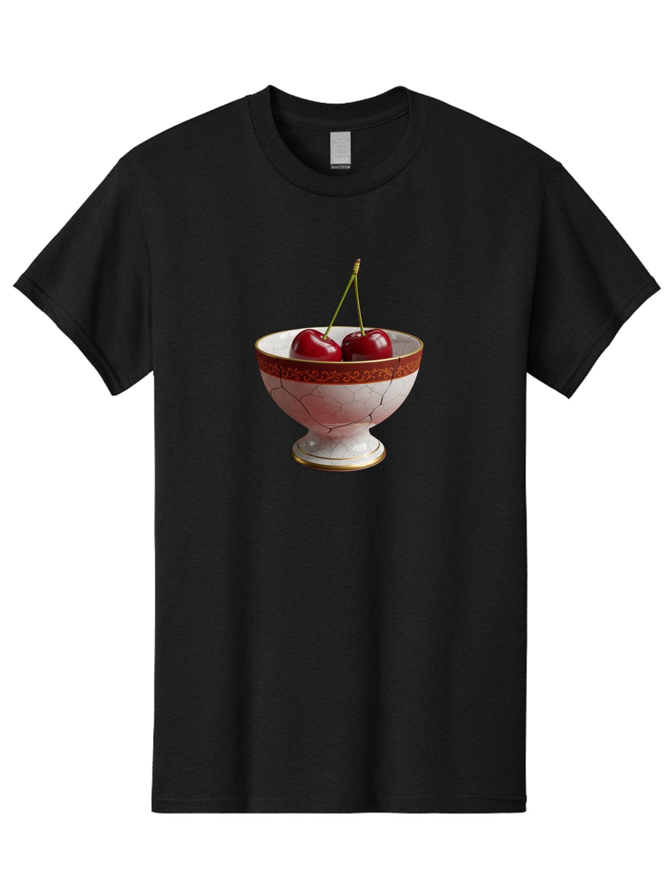 Cherries-In-Kintsugi-Bowl Men'S Graphic Tee, 100% Cotton, Comfortable Casual Summer Wear, Machine Washable, Vintage Camera, Old Camera, Antique Camera, Black Camera, Classic Photography, Photography Equipment, Nostalgic Device, Film Camera, Bai709 4