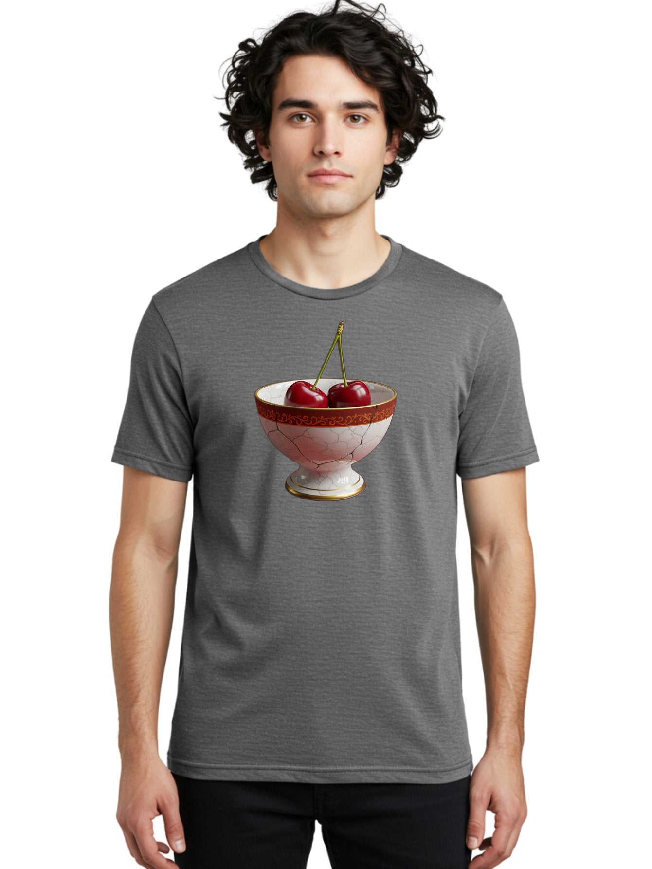 Cherries-In-Kintsugi-Bowl Men'S Graphic Tee, 100% Cotton, Comfortable Casual Summer Wear, Machine Washable, Vintage Camera, Old Camera, Antique Camera, Black Camera, Classic Photography, Photography Equipment, Nostalgic Device, Film Camera, Bai709 20