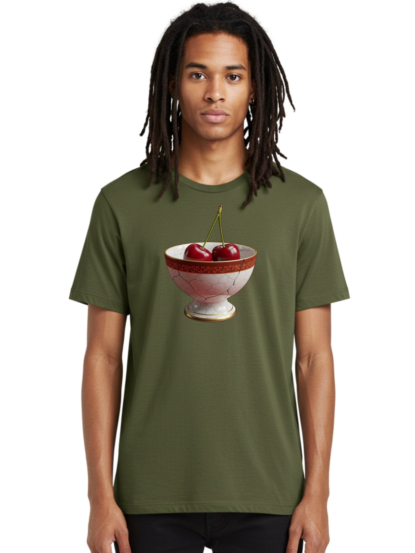 Cherries-In-Kintsugi-Bowl Men'S Graphic Tee, 100% Cotton, Comfortable Casual Summer Wear, Machine Washable, Vintage Camera, Old Camera, Antique Camera, Black Camera, Classic Photography, Photography Equipment, Nostalgic Device, Film Camera, Bai709 17