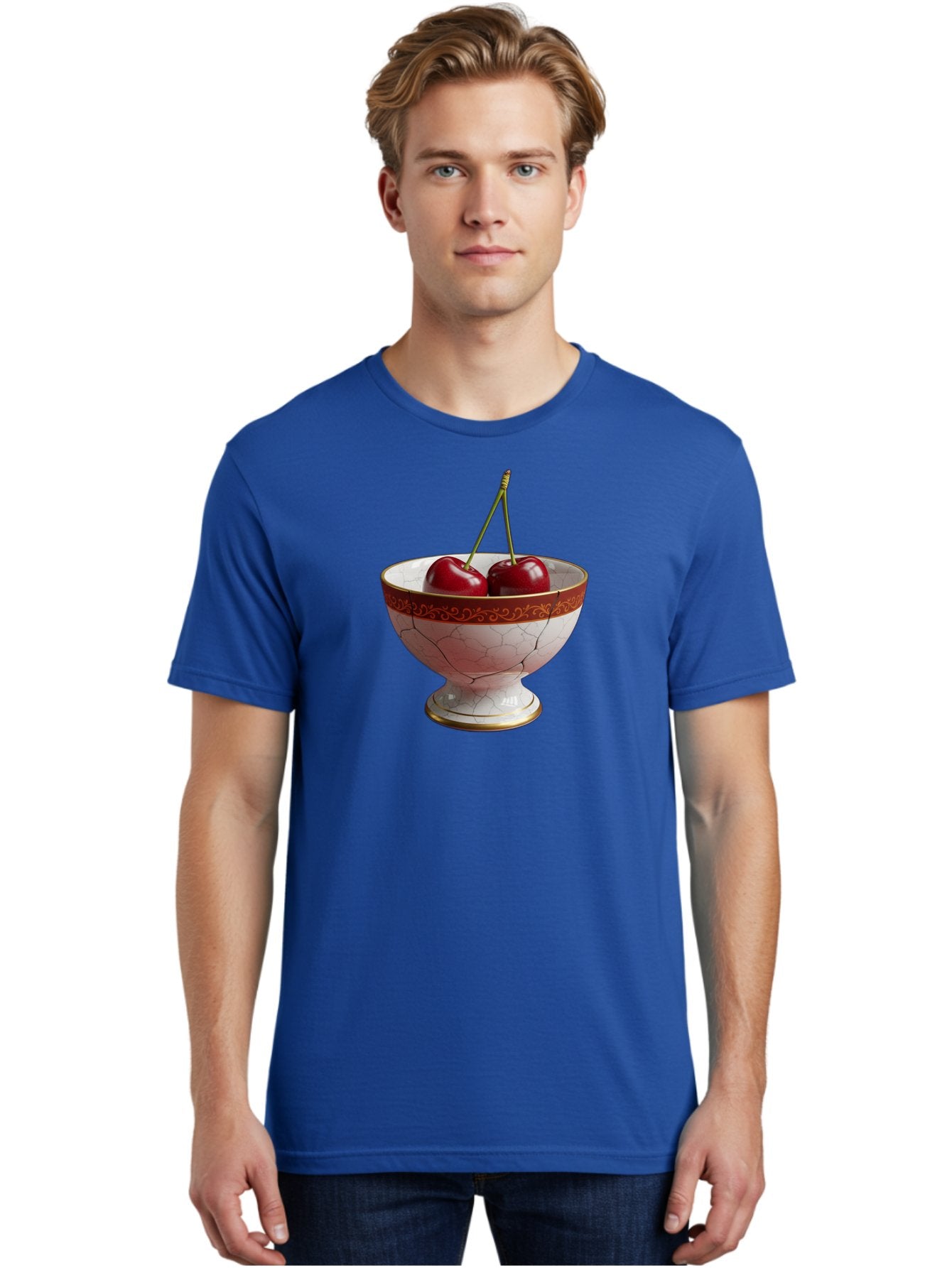 Cherries-In-Kintsugi-Bowl Men'S Graphic Tee, 100% Cotton, Comfortable Casual Summer Wear, Machine Washable, Vintage Camera, Old Camera, Antique Camera, Black Camera, Classic Photography, Photography Equipment, Nostalgic Device, Film Camera, Bai709 25