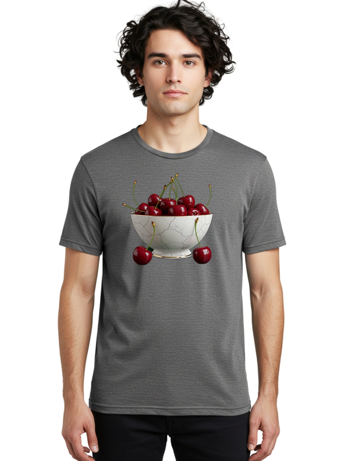 Cherries-In-Marble-Bowl Men'S Graphic Tee, 100% Cotton, Comfortable Casual Summer Wear, Machine Washable, Vintage Camera, Old Camera, Antique Camera, Black Camera, Classic Photography, Photography Equipment, Nostalgic Device, Film Camera, Bai710 16
