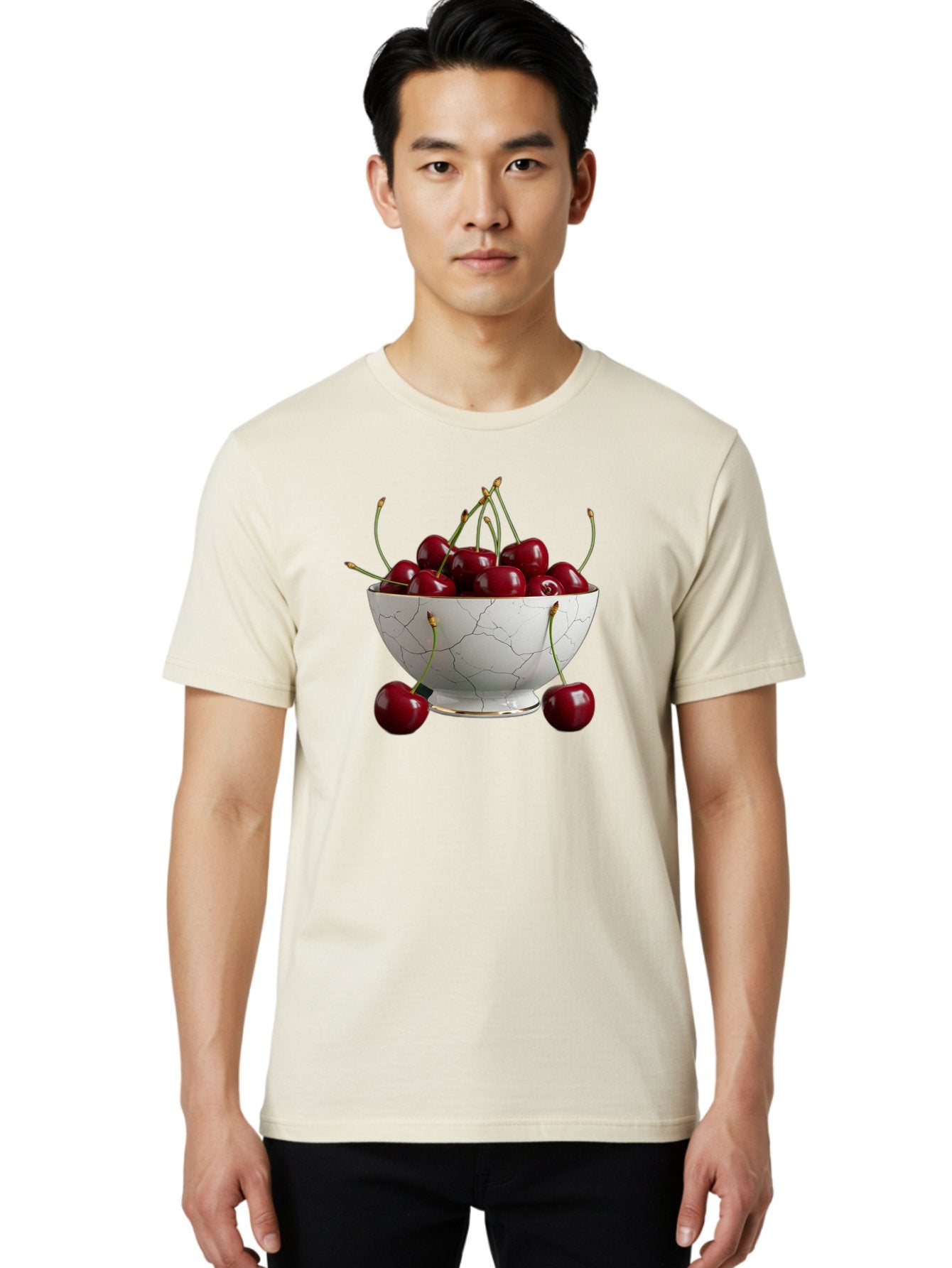 Cherries-In-Marble-Bowl Men'S Graphic Tee, 100% Cotton, Comfortable Casual Summer Wear, Machine Washable, Vintage Camera, Old Camera, Antique Camera, Black Camera, Classic Photography, Photography Equipment, Nostalgic Device, Film Camera, Bai710 21