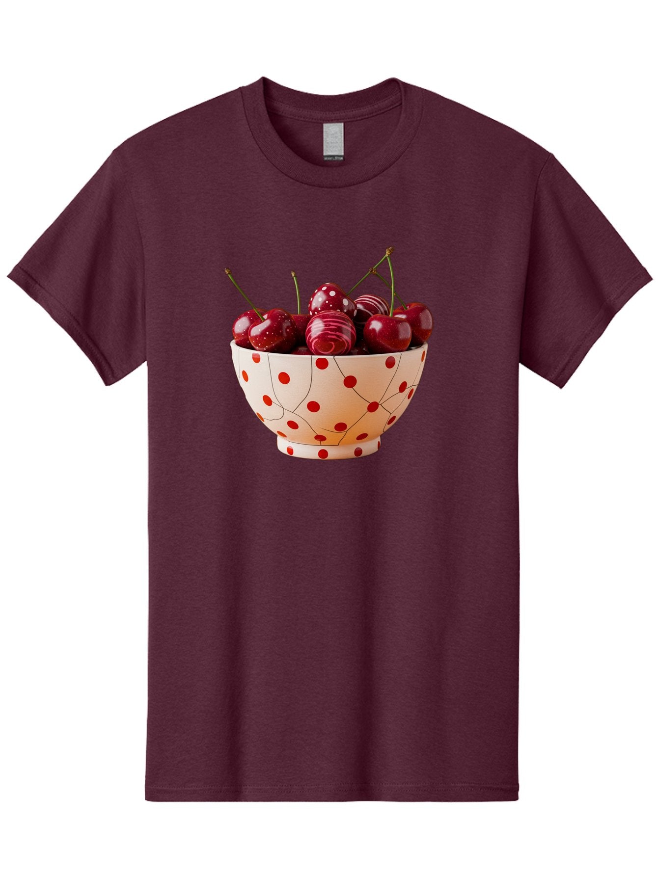 Cherries-In-White-Bowl-With-Red-Polka-Dots Men'S Graphic Tee, 100% Cotton, Comfortable Casual Summer Wear, Machine Washable, Vintage Camera, Old Camera, Antique Camera, Black Camera, Classic Photography, Photography Equipment, Bai711 13