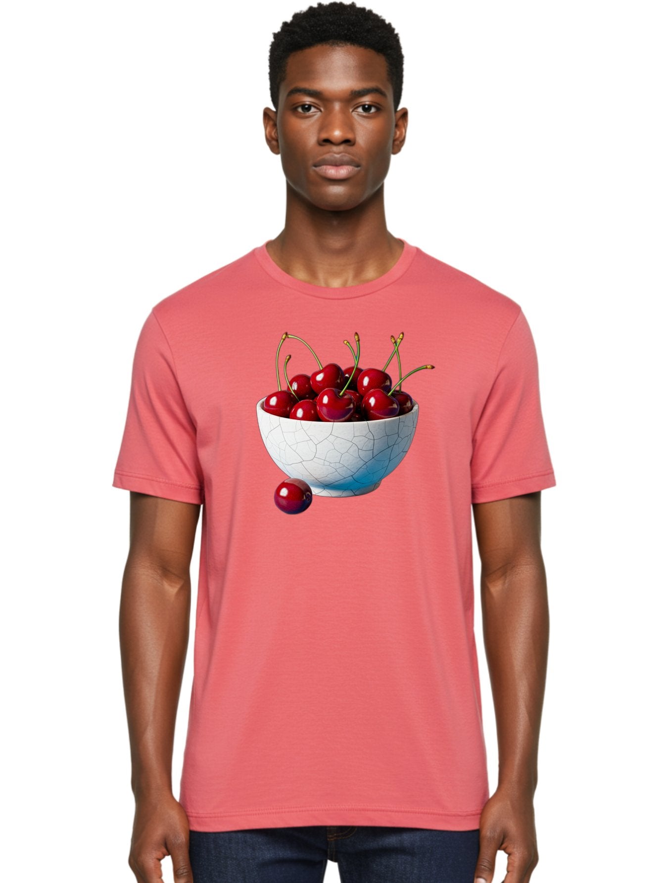 Cherries-In-White-Bowl Men'S Graphic Tee, 100% Cotton, Comfortable Casual Summer Wear, Machine Washable, Vintage Camera, Old Camera, Antique Camera, Black Camera, Classic Photography, Photography Equipment, Nostalgic Device, Film Camera, Bai712 30