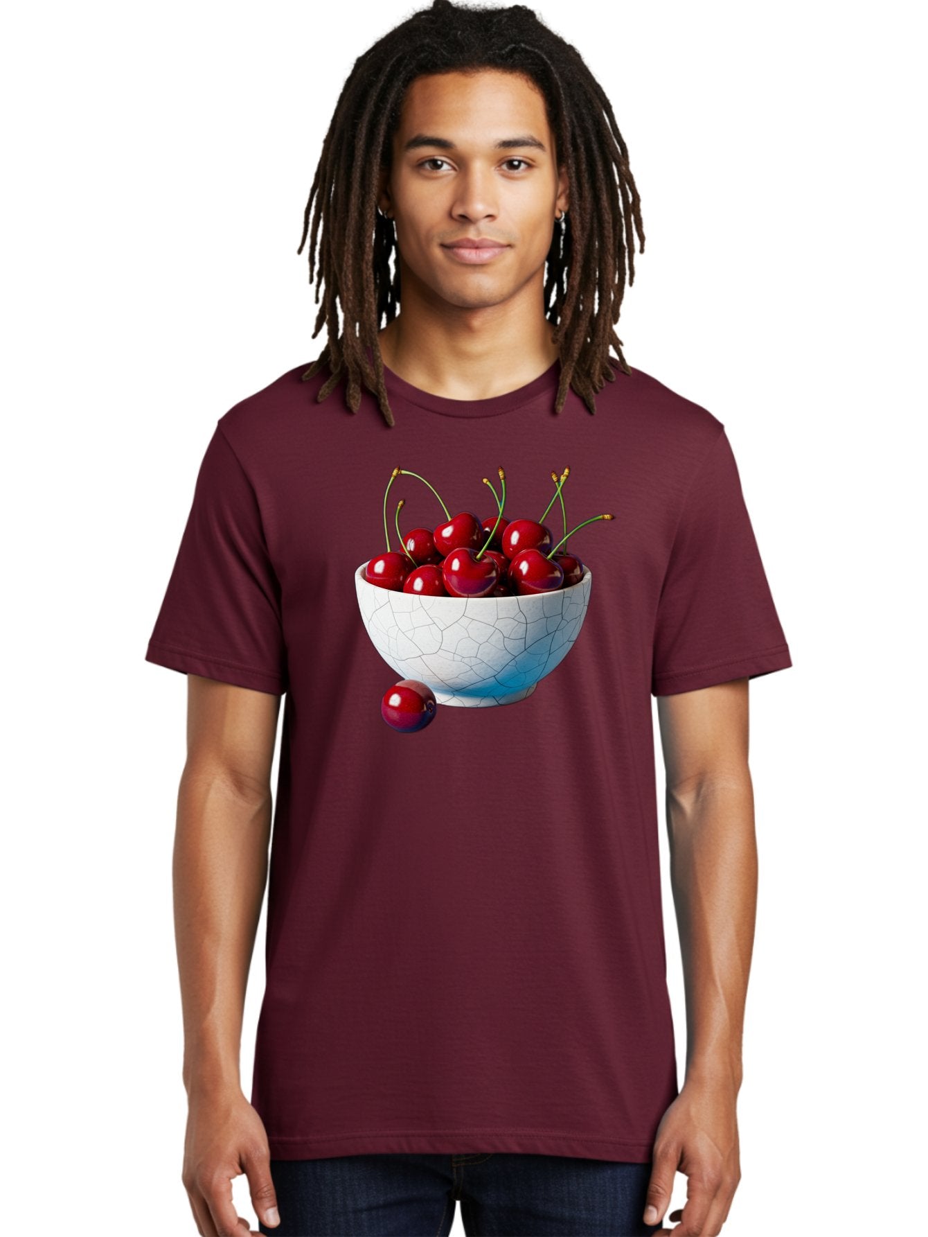 Cherries-In-White-Bowl Men'S Graphic Tee, 100% Cotton, Comfortable Casual Summer Wear, Machine Washable, Vintage Camera, Old Camera, Antique Camera, Black Camera, Classic Photography, Photography Equipment, Nostalgic Device, Film Camera, Bai712 24