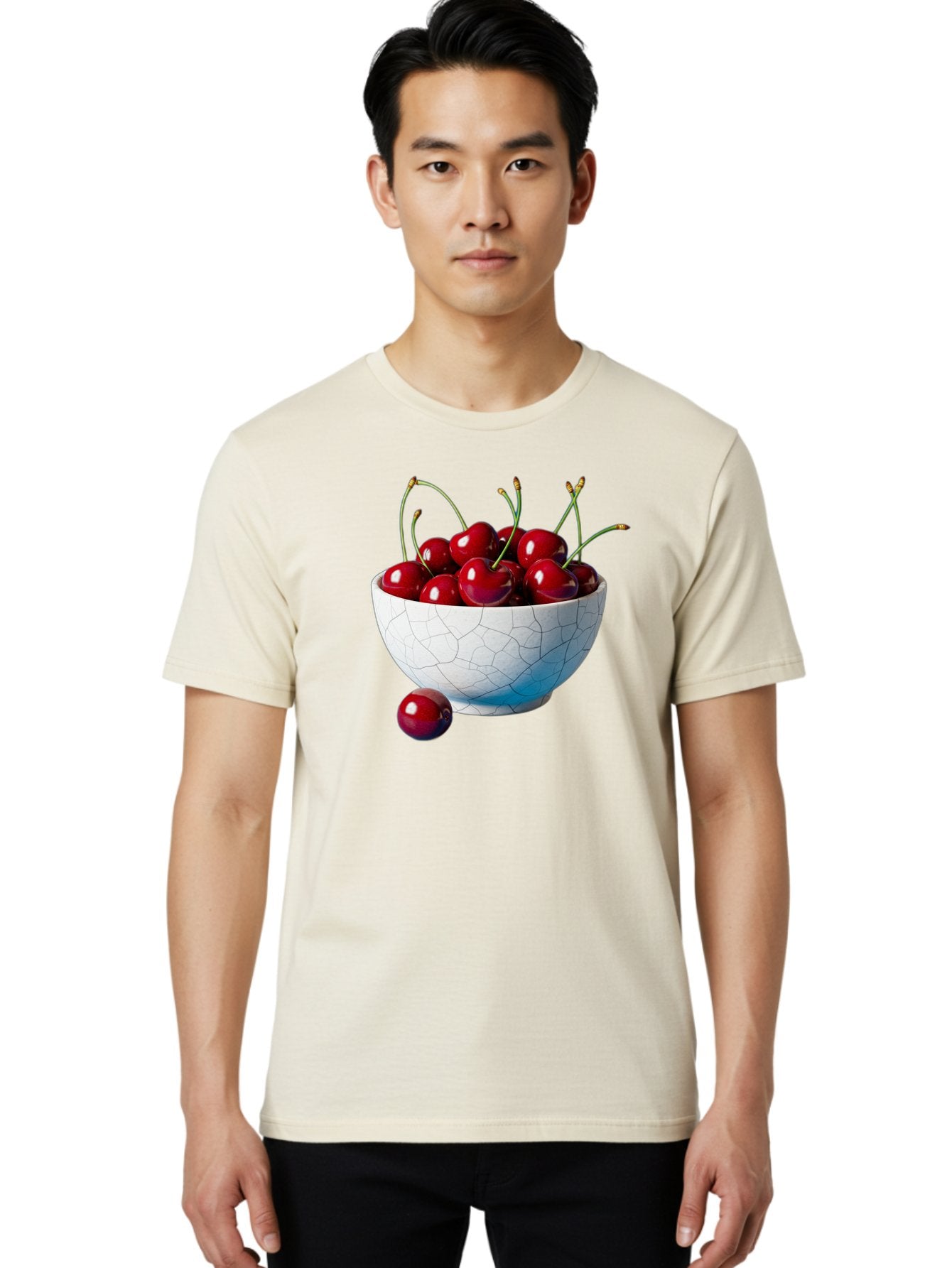 Cherries-In-White-Bowl Men'S Graphic Tee, 100% Cotton, Comfortable Casual Summer Wear, Machine Washable, Vintage Camera, Old Camera, Antique Camera, Black Camera, Classic Photography, Photography Equipment, Nostalgic Device, Film Camera, Bai712 16