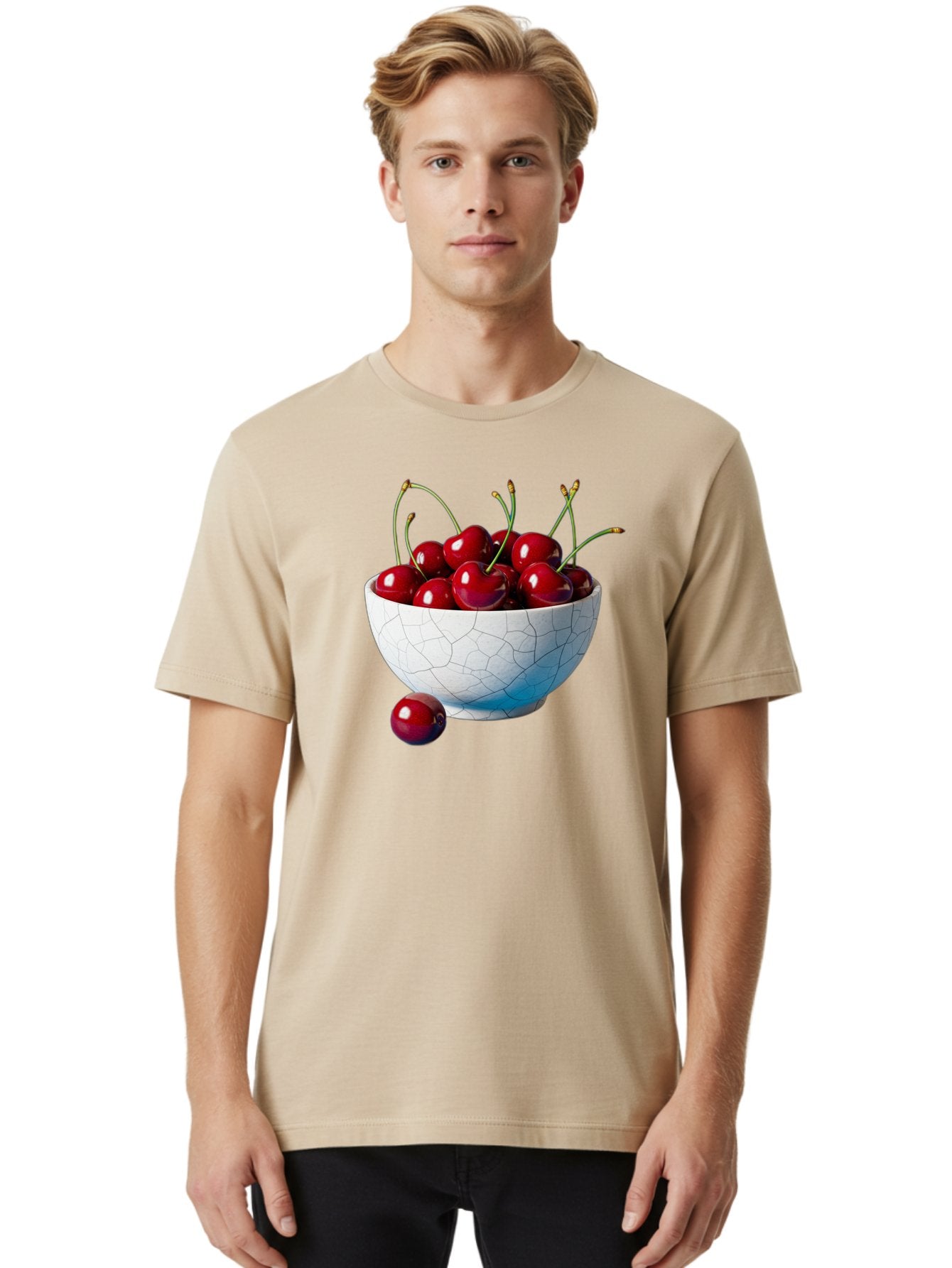 Cherries-In-White-Bowl Men'S Graphic Tee, 100% Cotton, Comfortable Casual Summer Wear, Machine Washable, Vintage Camera, Old Camera, Antique Camera, Black Camera, Classic Photography, Photography Equipment, Nostalgic Device, Film Camera, Bai712 29