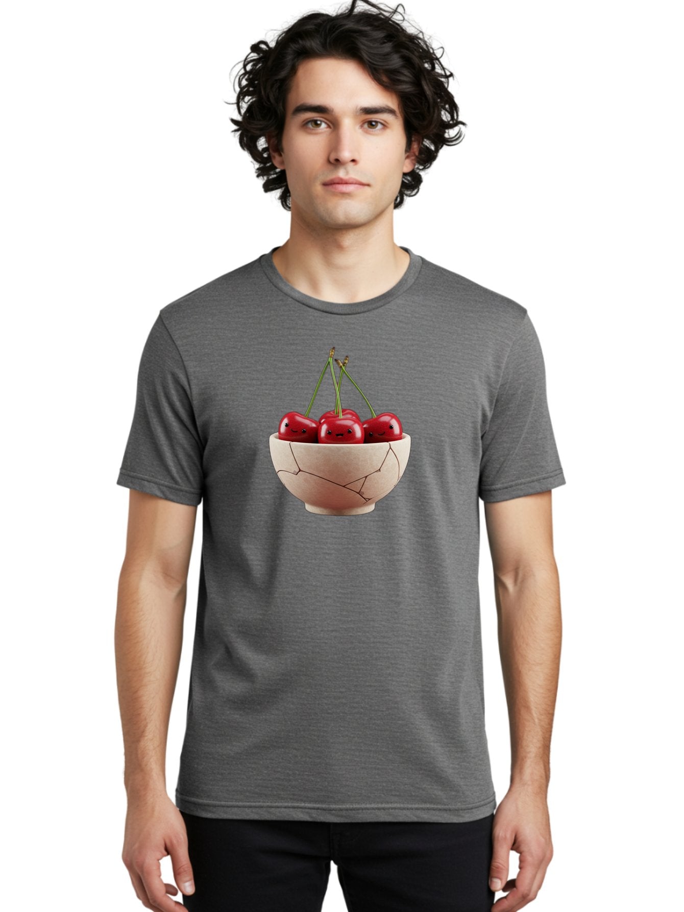 Cherries-With-Faces-In-Broken-Bowl Men'S Graphic Tee, 100% Cotton, Comfortable Casual Summer Wear, Machine Washable, Vintage Camera, Old Camera, Antique Camera, Black Camera, Classic Photography, Photography Equipment, Nostalgic Device, Bai714 29