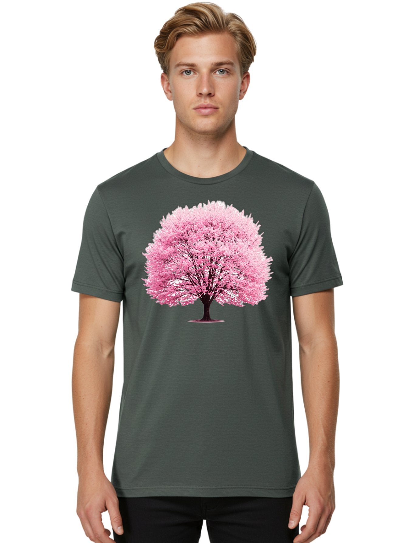 Cherry-Blossom-Tree-1 Men'S Graphic Tee, 100% Cotton, Comfortable Casual Summer Wear, Machine Washable, Vintage Camera, Old Camera, Antique Camera, Black Camera, Classic Photography, Photography Equipment, Nostalgic Device, Film Camera, Bai719 18