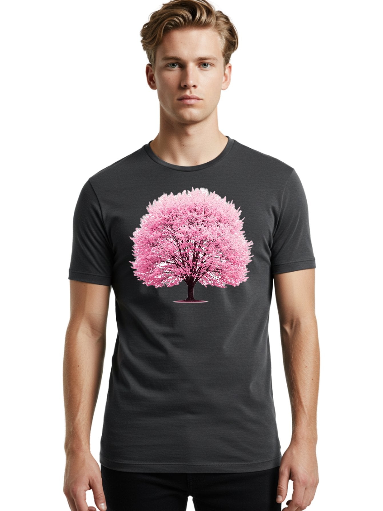 Cherry-Blossom-Tree-1 Men'S Graphic Tee, 100% Cotton, Comfortable Casual Summer Wear, Machine Washable, Vintage Camera, Old Camera, Antique Camera, Black Camera, Classic Photography, Photography Equipment, Nostalgic Device, Film Camera, Bai719 27