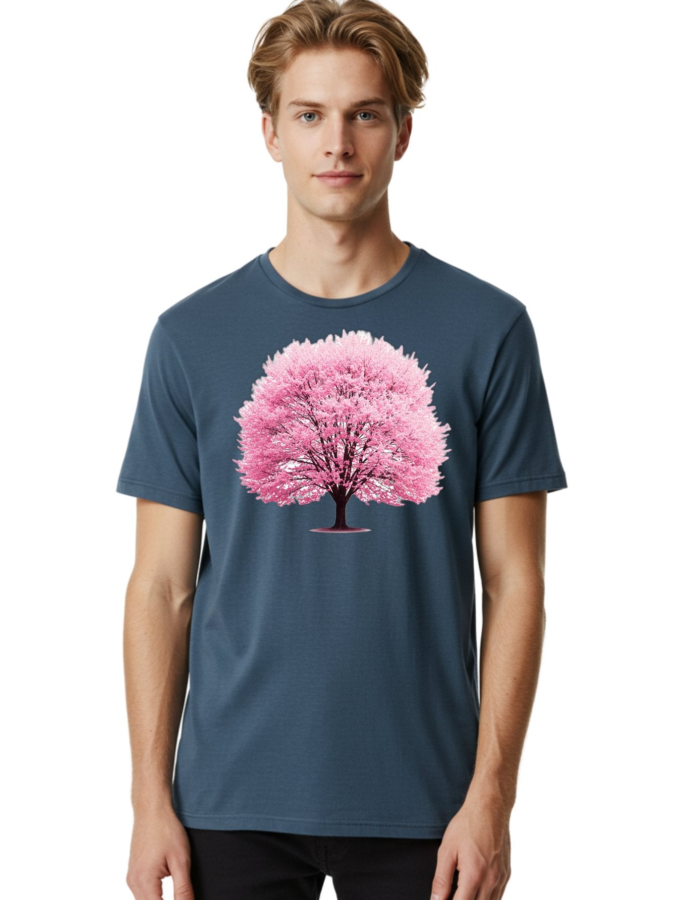 Cherry-Blossom-Tree-1 Men'S Graphic Tee, 100% Cotton, Comfortable Casual Summer Wear, Machine Washable, Vintage Camera, Old Camera, Antique Camera, Black Camera, Classic Photography, Photography Equipment, Nostalgic Device, Film Camera, Bai719 25