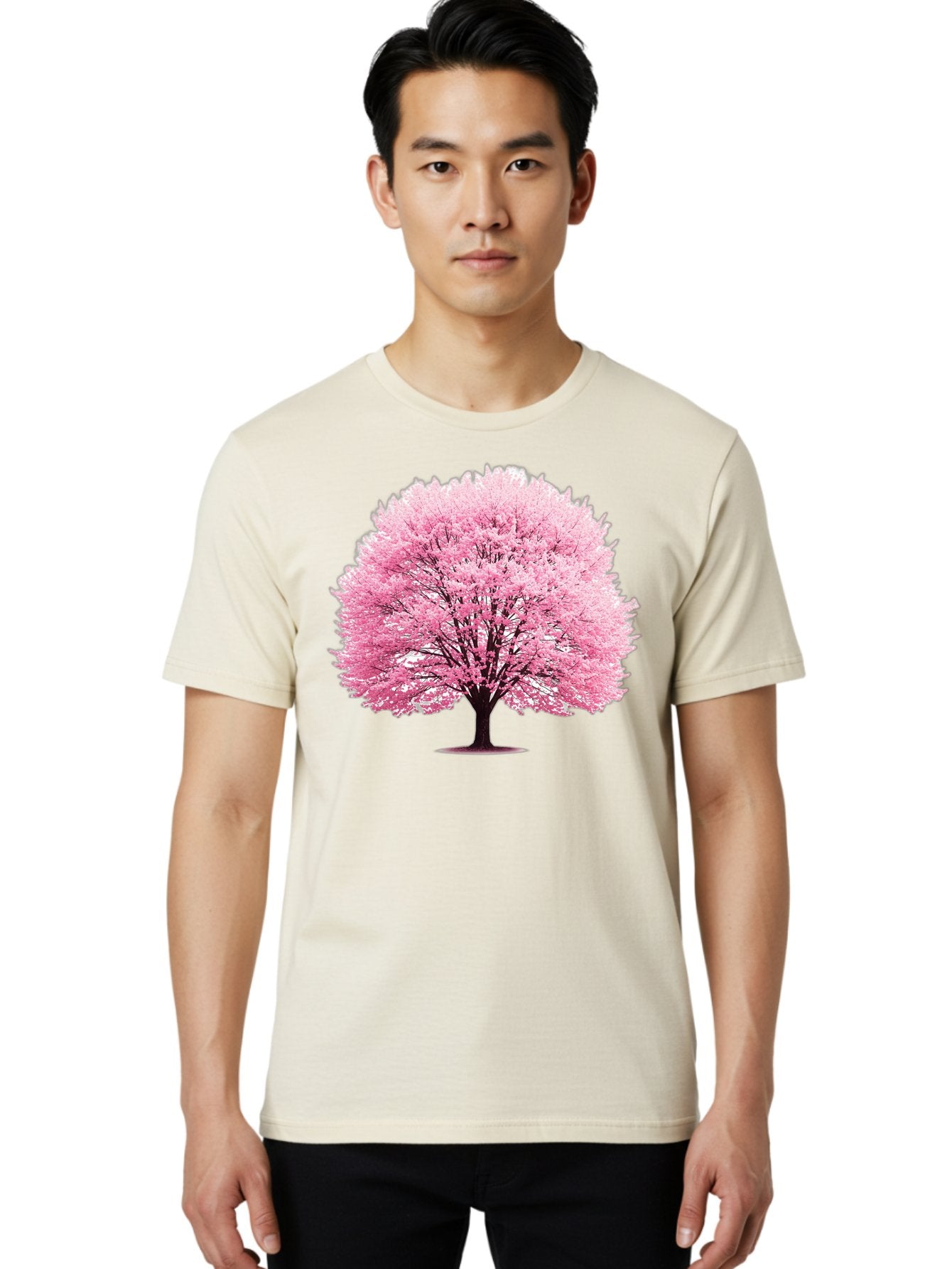 Cherry-Blossom-Tree-1 Men'S Graphic Tee, 100% Cotton, Comfortable Casual Summer Wear, Machine Washable, Vintage Camera, Old Camera, Antique Camera, Black Camera, Classic Photography, Photography Equipment, Nostalgic Device, Film Camera, Bai719 26