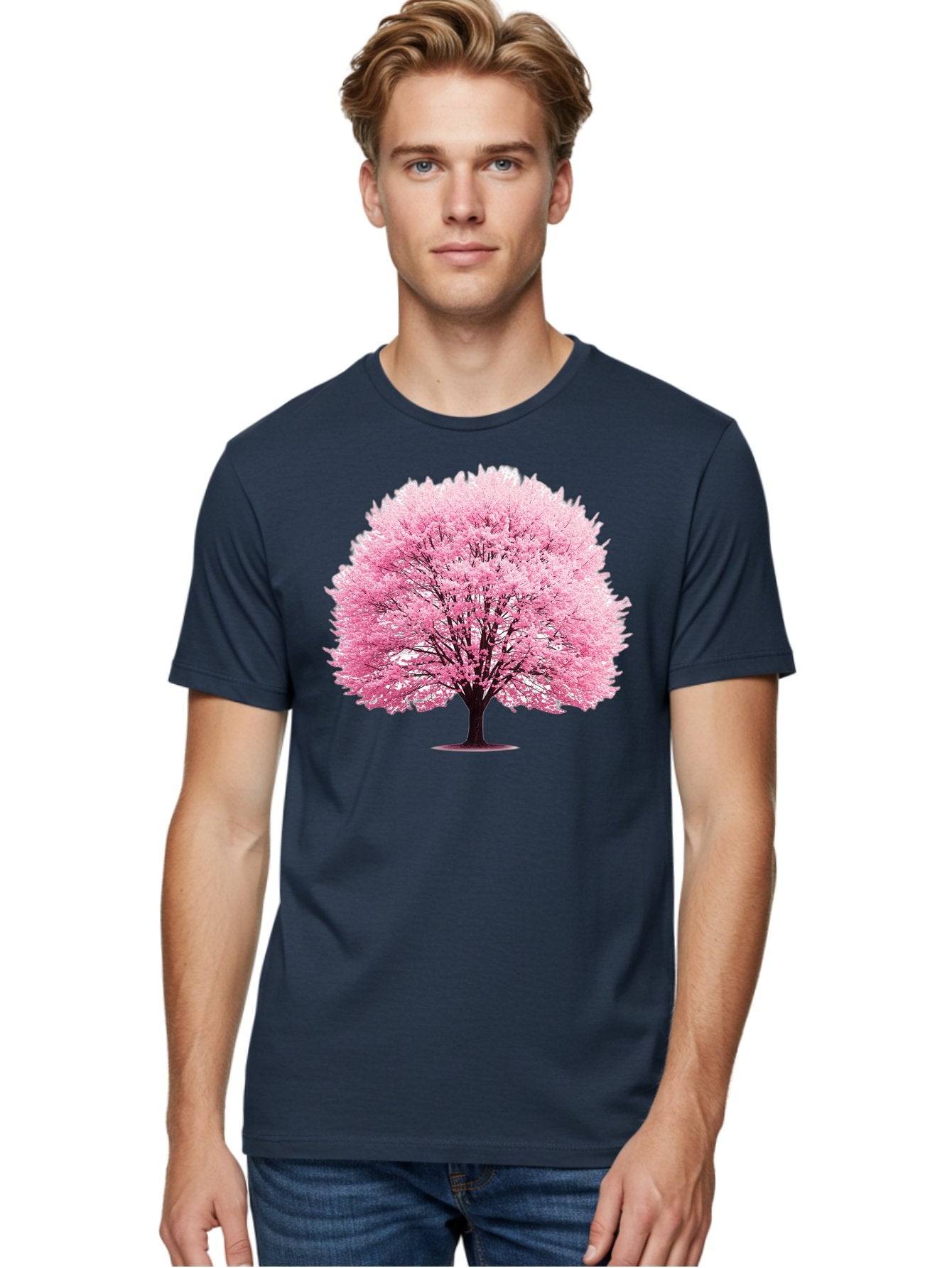 Cherry-Blossom-Tree-1 Men'S Graphic Tee, 100% Cotton, Comfortable Casual Summer Wear, Machine Washable, Vintage Camera, Old Camera, Antique Camera, Black Camera, Classic Photography, Photography Equipment, Nostalgic Device, Film Camera, Bai719 19