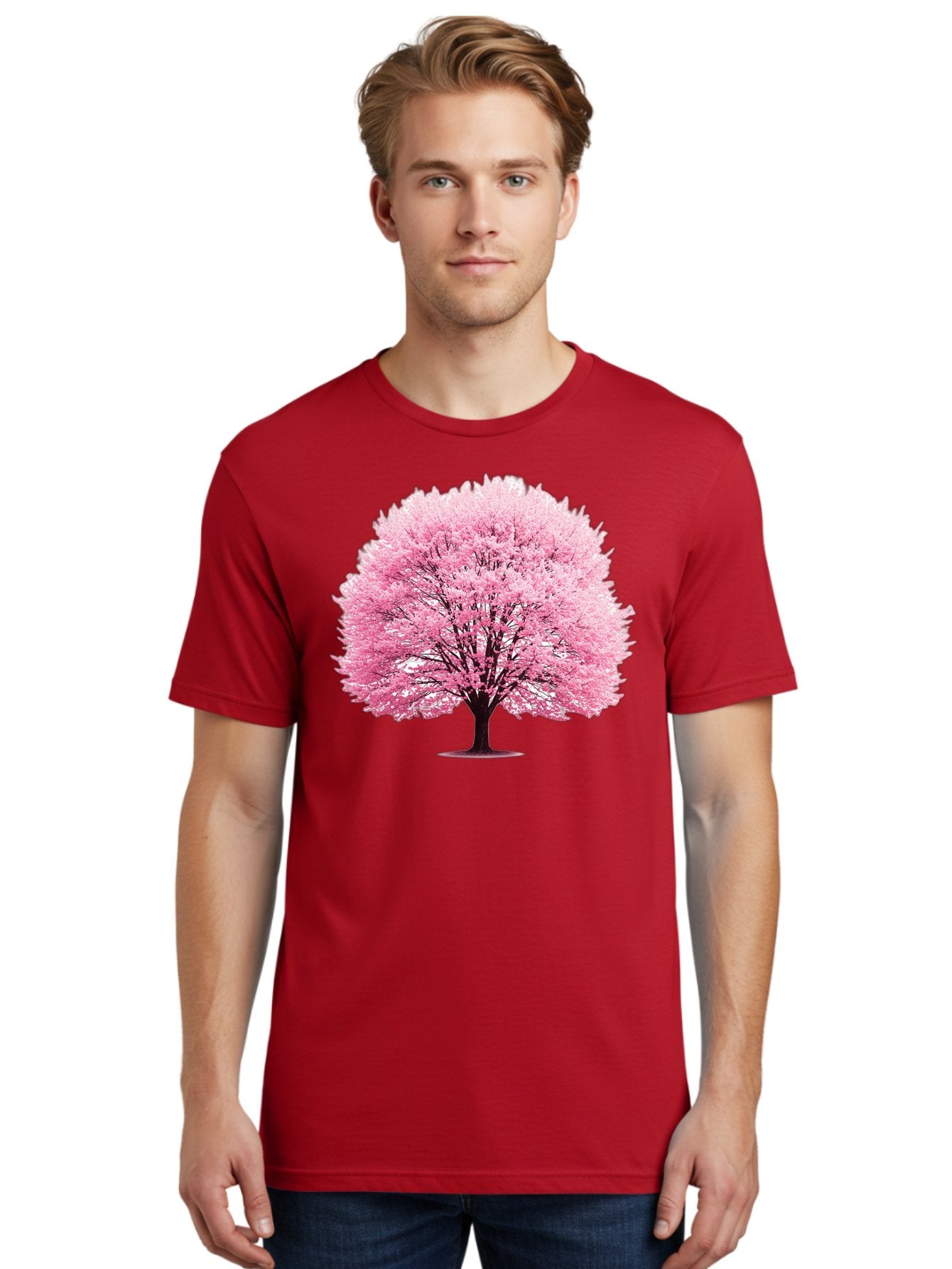 Cherry-Blossom-Tree-1 Men'S Graphic Tee, 100% Cotton, Comfortable Casual Summer Wear, Machine Washable, Vintage Camera, Old Camera, Antique Camera, Black Camera, Classic Photography, Photography Equipment, Nostalgic Device, Film Camera, Bai719 21