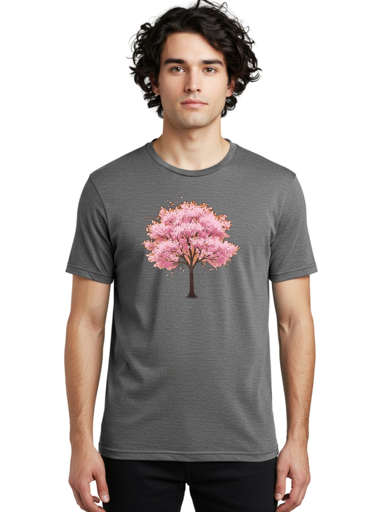 Cherry-Blossom-Tree-2 Men'S Graphic Tee, 100% Cotton, Comfortable Casual Summer Wear, Machine Washable, Vintage Camera, Old Camera, Antique Camera, Black Camera, Classic Photography, Photography Equipment, Nostalgic Device, Film Camera, Bai720 25