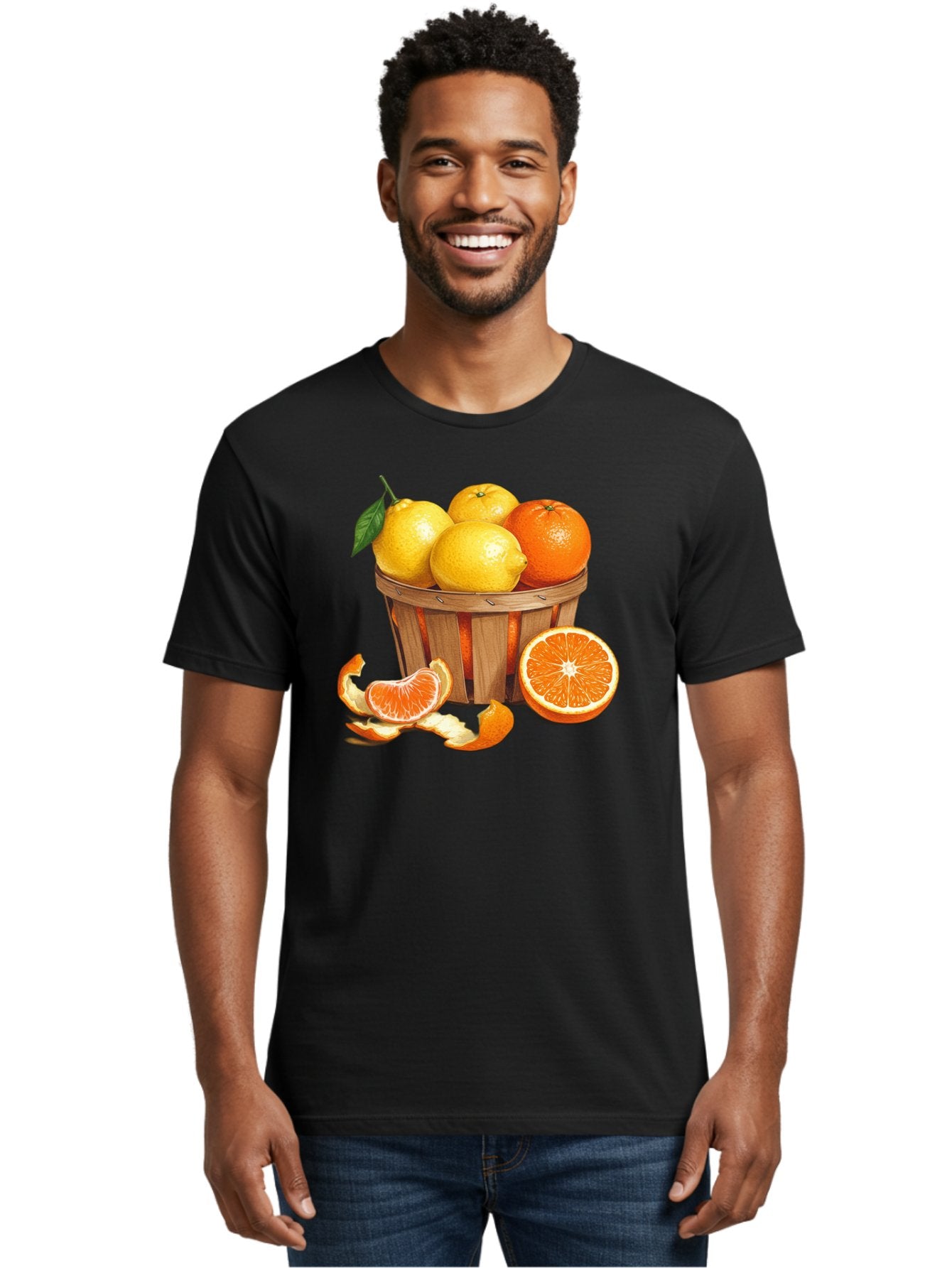 Citrus-Fruits-In-Basket Men'S Graphic Tee, 100% Cotton, Comfortable Casual Summer Wear, Machine Washable, Vintage Camera, Old Camera, Antique Camera, Black Camera, Classic Photography, Photography Equipment, Nostalgic Device, Film Camera, Bai724 25