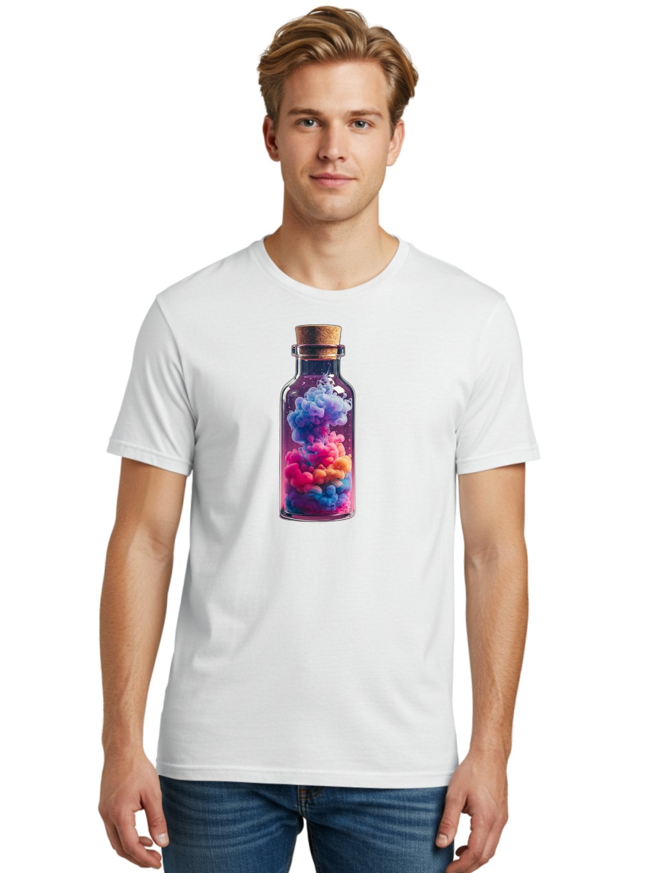 Colorful-Smoke-In-Bottle Men'S Graphic Tee, 100% Cotton, Comfortable Casual Summer Wear, Machine Washable, Vintage Camera, Old Camera, Antique Camera, Black Camera, Classic Photography, Photography Equipment, Nostalgic Device, Film Camera, Bai731 18