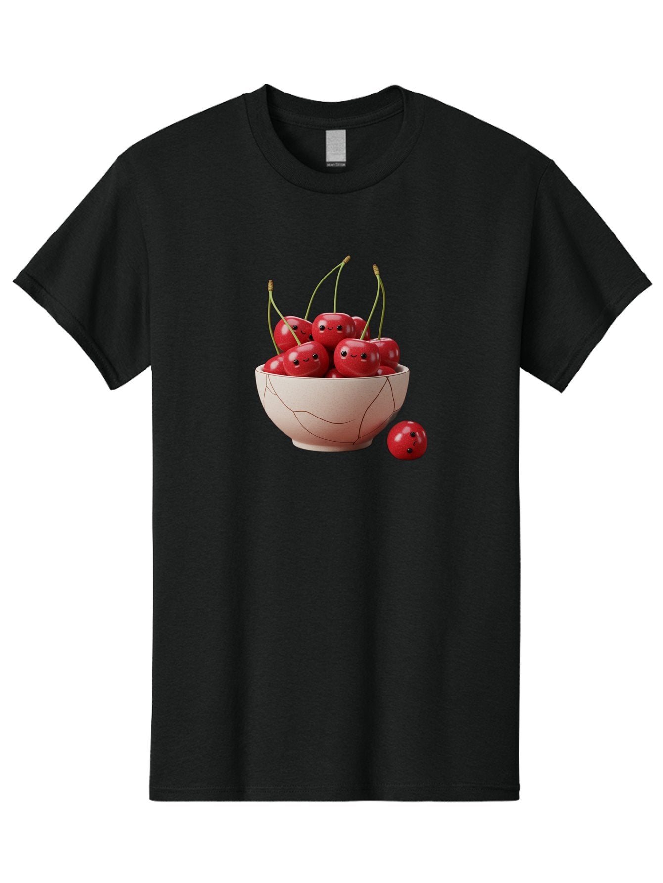 Cracked-Bowl-Cherries-2 Men'S Graphic Tee, 100% Cotton, Comfortable Casual Summer Wear, Machine Washable, Vintage Camera, Old Camera, Antique Camera, Black Camera, Classic Photography, Photography Equipment, Nostalgic Device, Film Camera, Bai739 11