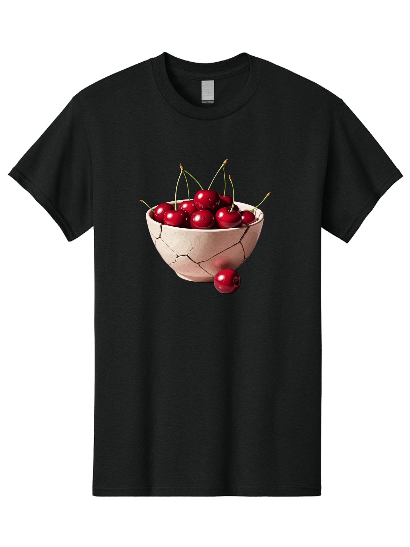 Cracked-Bowl-Cherries-4 Men'S Graphic Tee, 100% Cotton, Comfortable Casual Summer Wear, Machine Washable, Vintage Camera, Old Camera, Antique Camera, Black Camera, Classic Photography, Photography Equipment, Nostalgic Device, Film Camera, Bai741 9