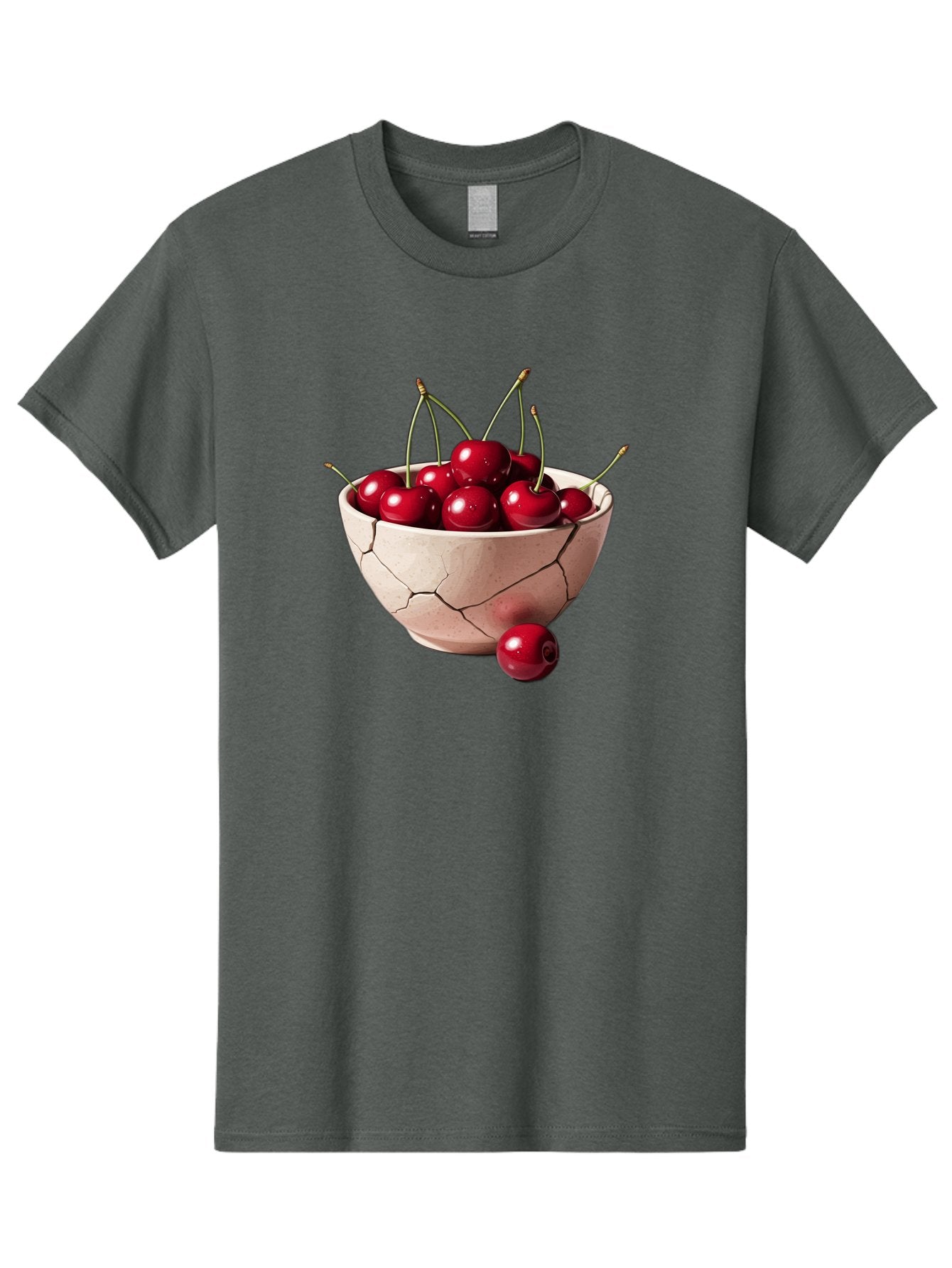 Cracked-Bowl-Cherries-4 Men'S Graphic Tee, 100% Cotton, Comfortable Casual Summer Wear, Machine Washable, Vintage Camera, Old Camera, Antique Camera, Black Camera, Classic Photography, Photography Equipment, Nostalgic Device, Film Camera, Bai741 11