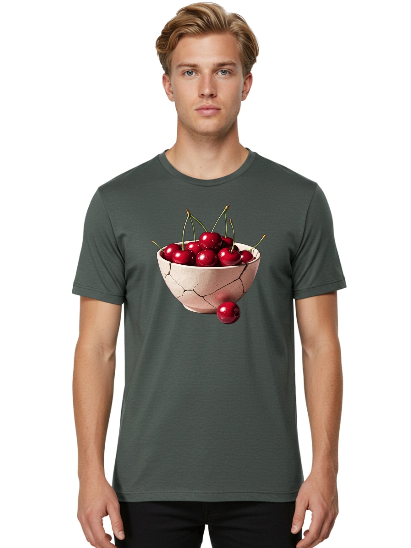 Cracked-Bowl-Cherries-4 Men'S Graphic Tee, 100% Cotton, Comfortable Casual Summer Wear, Machine Washable, Vintage Camera, Old Camera, Antique Camera, Black Camera, Classic Photography, Photography Equipment, Nostalgic Device, Film Camera, Bai741 27