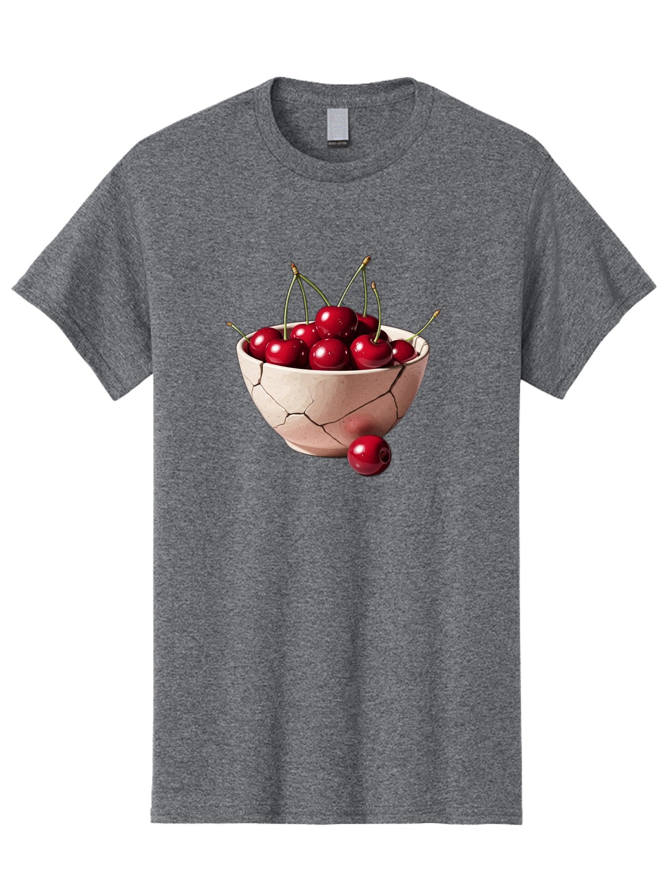 Cracked-Bowl-Cherries-4 Men'S Graphic Tee, 100% Cotton, Comfortable Casual Summer Wear, Machine Washable, Vintage Camera, Old Camera, Antique Camera, Black Camera, Classic Photography, Photography Equipment, Nostalgic Device, Film Camera, Bai741