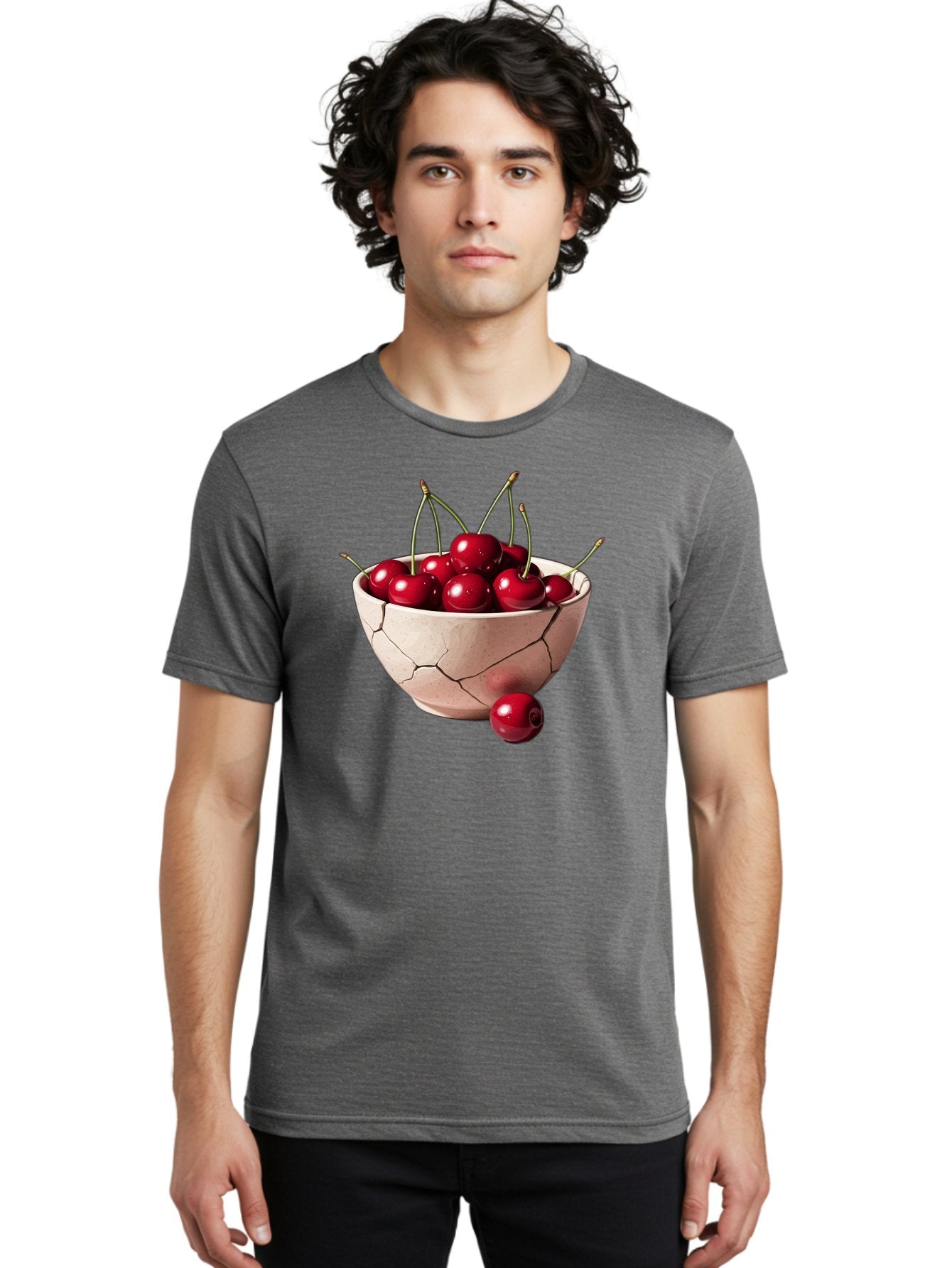 Cracked-Bowl-Cherries-4 Men'S Graphic Tee, 100% Cotton, Comfortable Casual Summer Wear, Machine Washable, Vintage Camera, Old Camera, Antique Camera, Black Camera, Classic Photography, Photography Equipment, Nostalgic Device, Film Camera, Bai741 19
