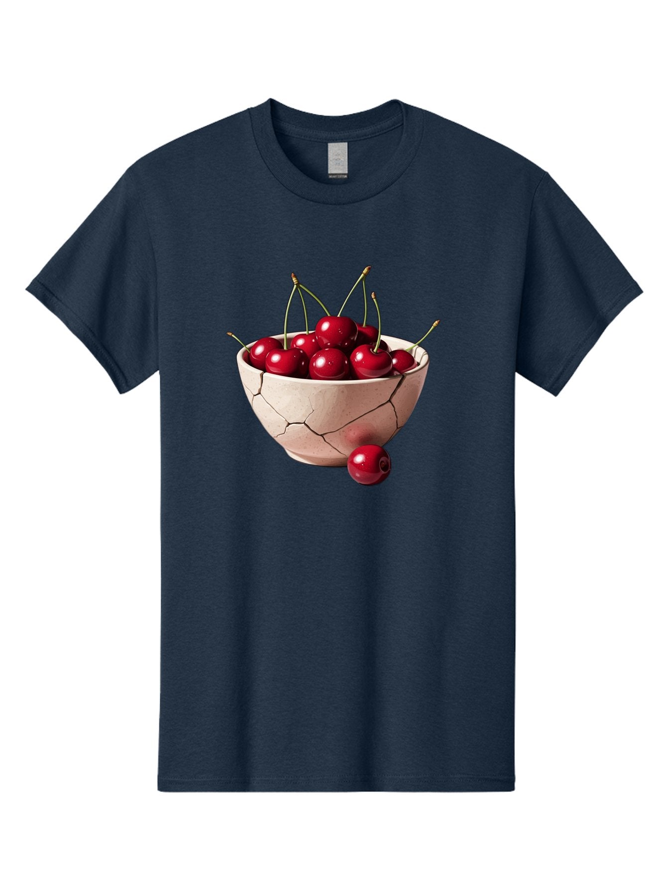 Cracked-Bowl-Cherries-4 Men'S Graphic Tee, 100% Cotton, Comfortable Casual Summer Wear, Machine Washable, Vintage Camera, Old Camera, Antique Camera, Black Camera, Classic Photography, Photography Equipment, Nostalgic Device, Film Camera, Bai741 3