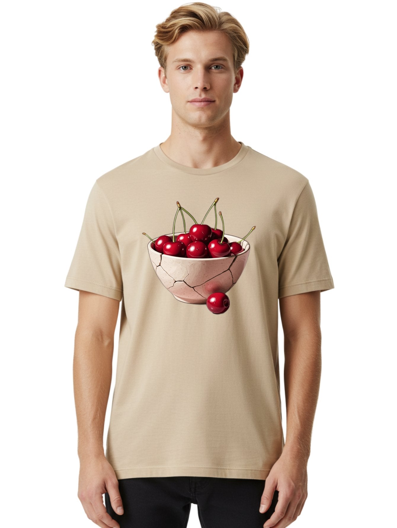 Cracked-Bowl-Cherries-4 Men'S Graphic Tee, 100% Cotton, Comfortable Casual Summer Wear, Machine Washable, Vintage Camera, Old Camera, Antique Camera, Black Camera, Classic Photography, Photography Equipment, Nostalgic Device, Film Camera, Bai741 29
