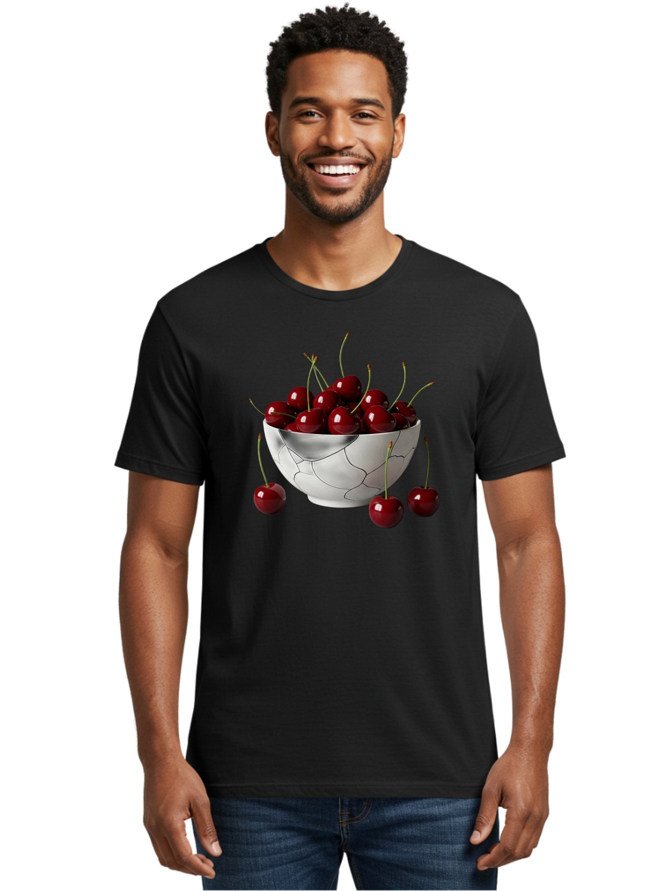 Cracked-Bowl-Cherries Men'S Graphic Tee, 100% Cotton, Comfortable Casual Summer Wear, Machine Washable, Vintage Camera, Old Camera, Antique Camera, Black Camera, Classic Photography, Photography Equipment, Nostalgic Device, Film Camera, Bai742 20