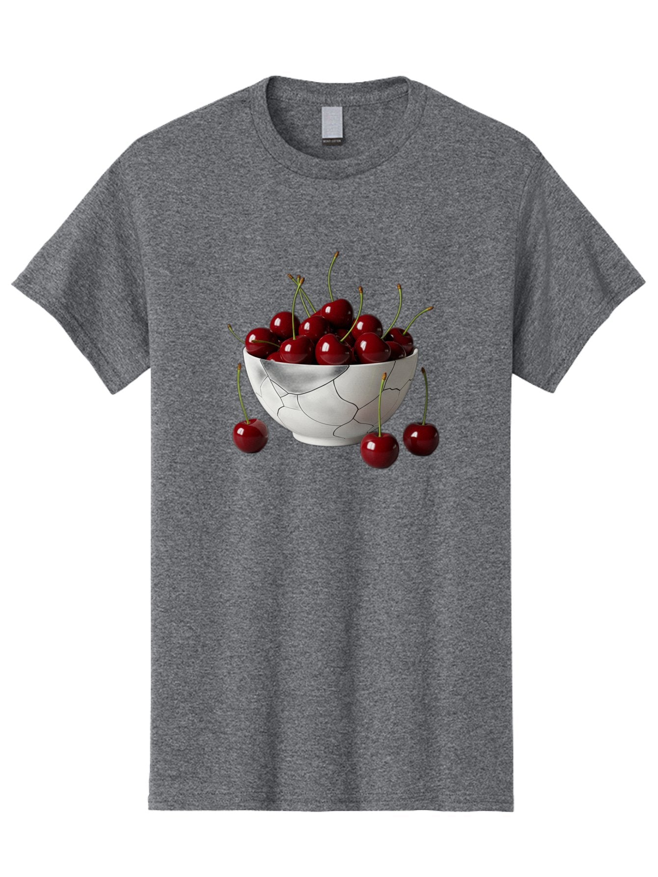Cracked-Bowl-Cherries Men'S Graphic Tee, 100% Cotton, Comfortable Casual Summer Wear, Machine Washable, Vintage Camera, Old Camera, Antique Camera, Black Camera, Classic Photography, Photography Equipment, Nostalgic Device, Film Camera, Bai742
