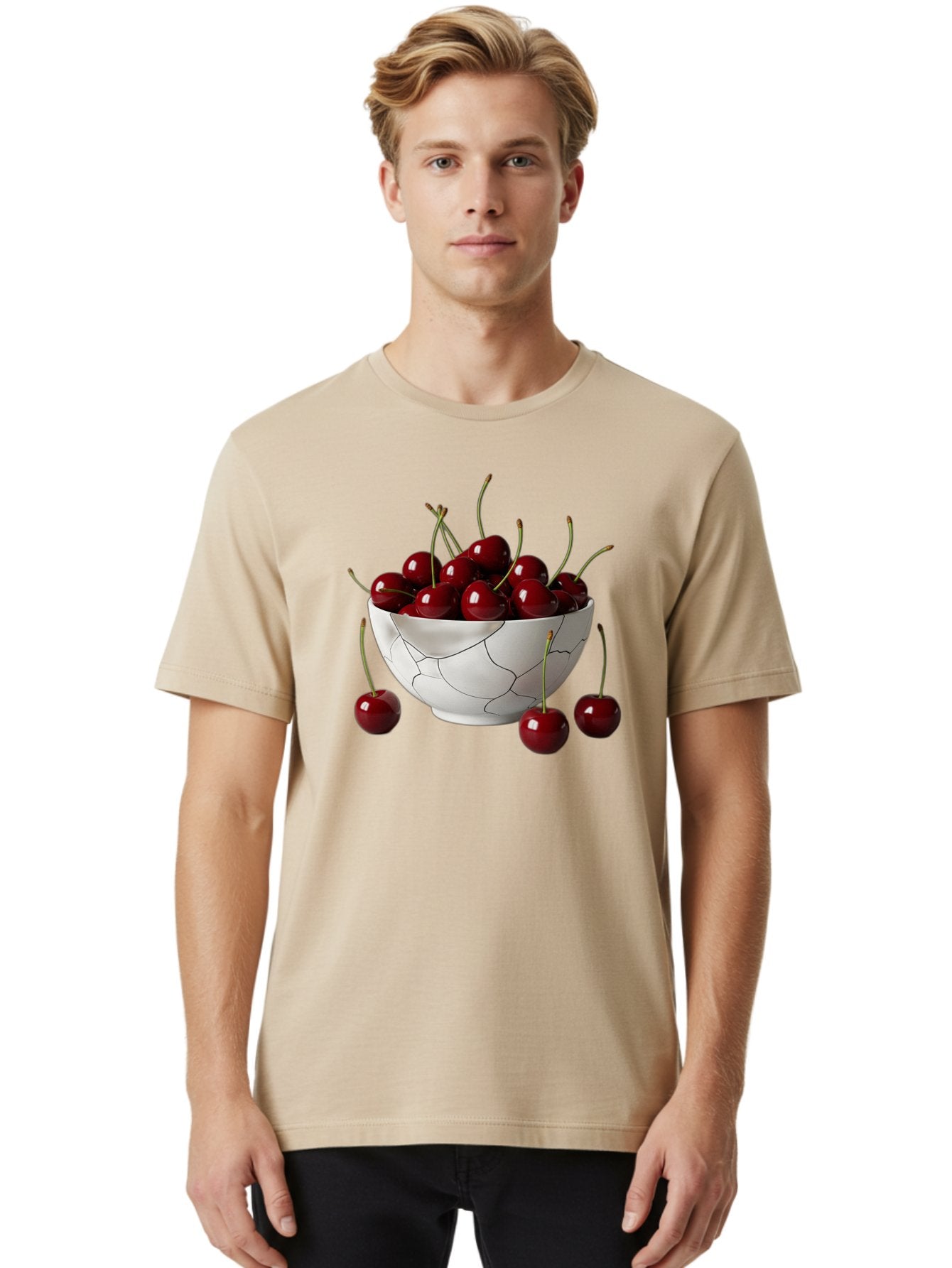 Cracked-Bowl-Cherries Men'S Graphic Tee, 100% Cotton, Comfortable Casual Summer Wear, Machine Washable, Vintage Camera, Old Camera, Antique Camera, Black Camera, Classic Photography, Photography Equipment, Nostalgic Device, Film Camera, Bai742 16