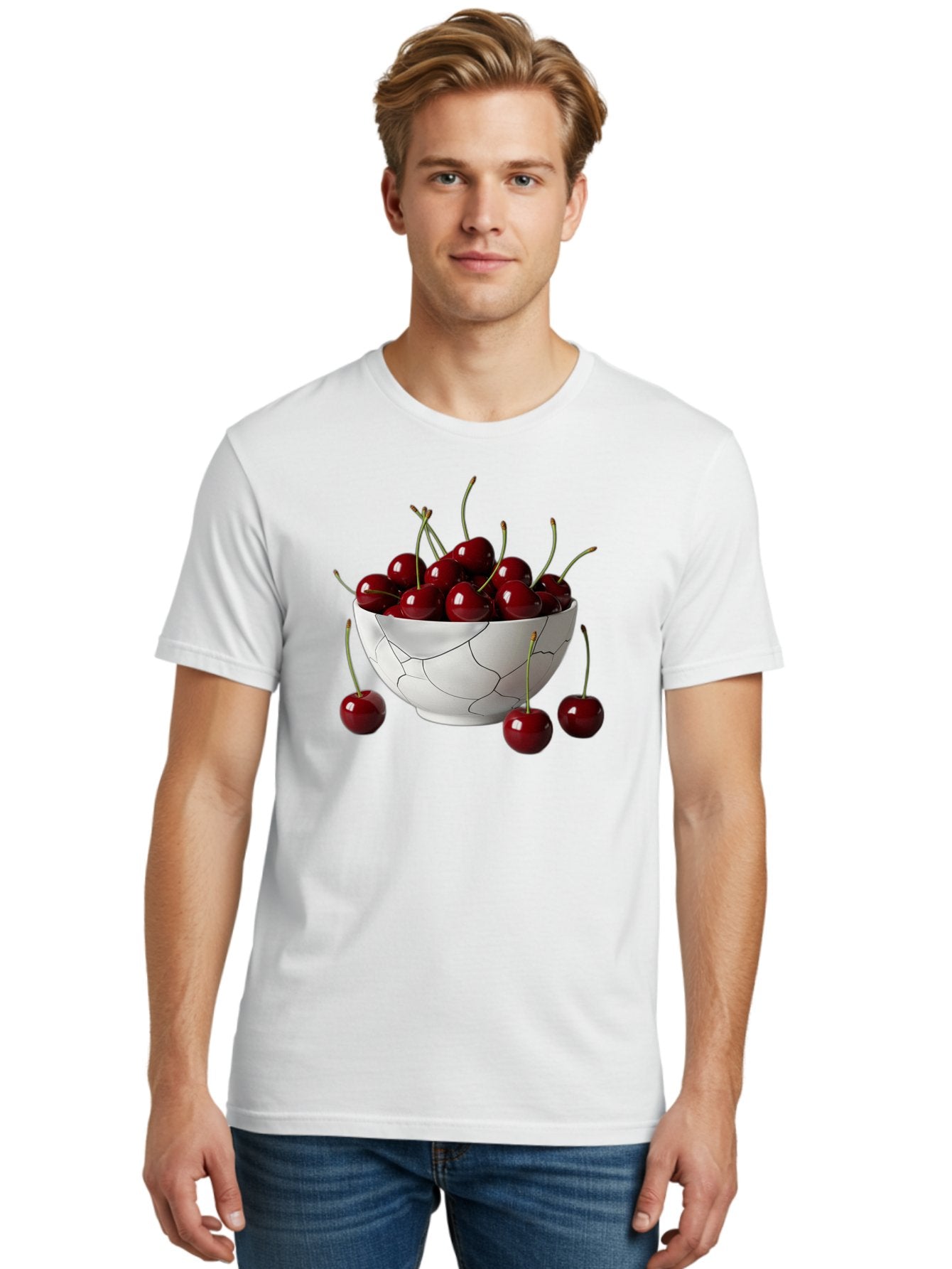Cracked-Bowl-Cherries Men'S Graphic Tee, 100% Cotton, Comfortable Casual Summer Wear, Machine Washable, Vintage Camera, Old Camera, Antique Camera, Black Camera, Classic Photography, Photography Equipment, Nostalgic Device, Film Camera, Bai742 17