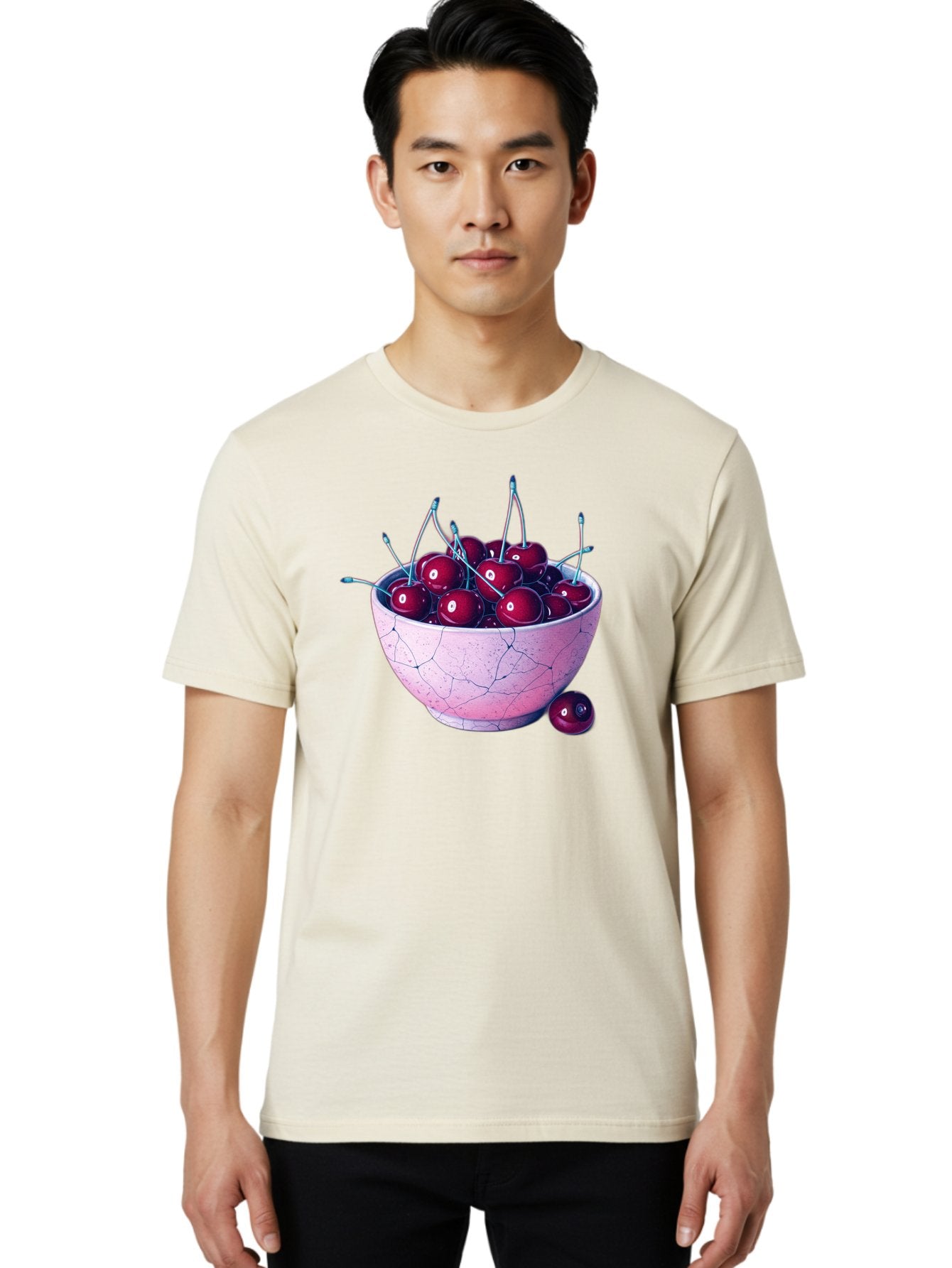 Cracked-Bowl-Of-Cherries Men'S Graphic Tee, 100% Cotton, Comfortable Casual Summer Wear, Machine Washable, Vintage Camera, Old Camera, Antique Camera, Black Camera, Classic Photography, Photography Equipment, Nostalgic Device, Film Camera, Bai743 22