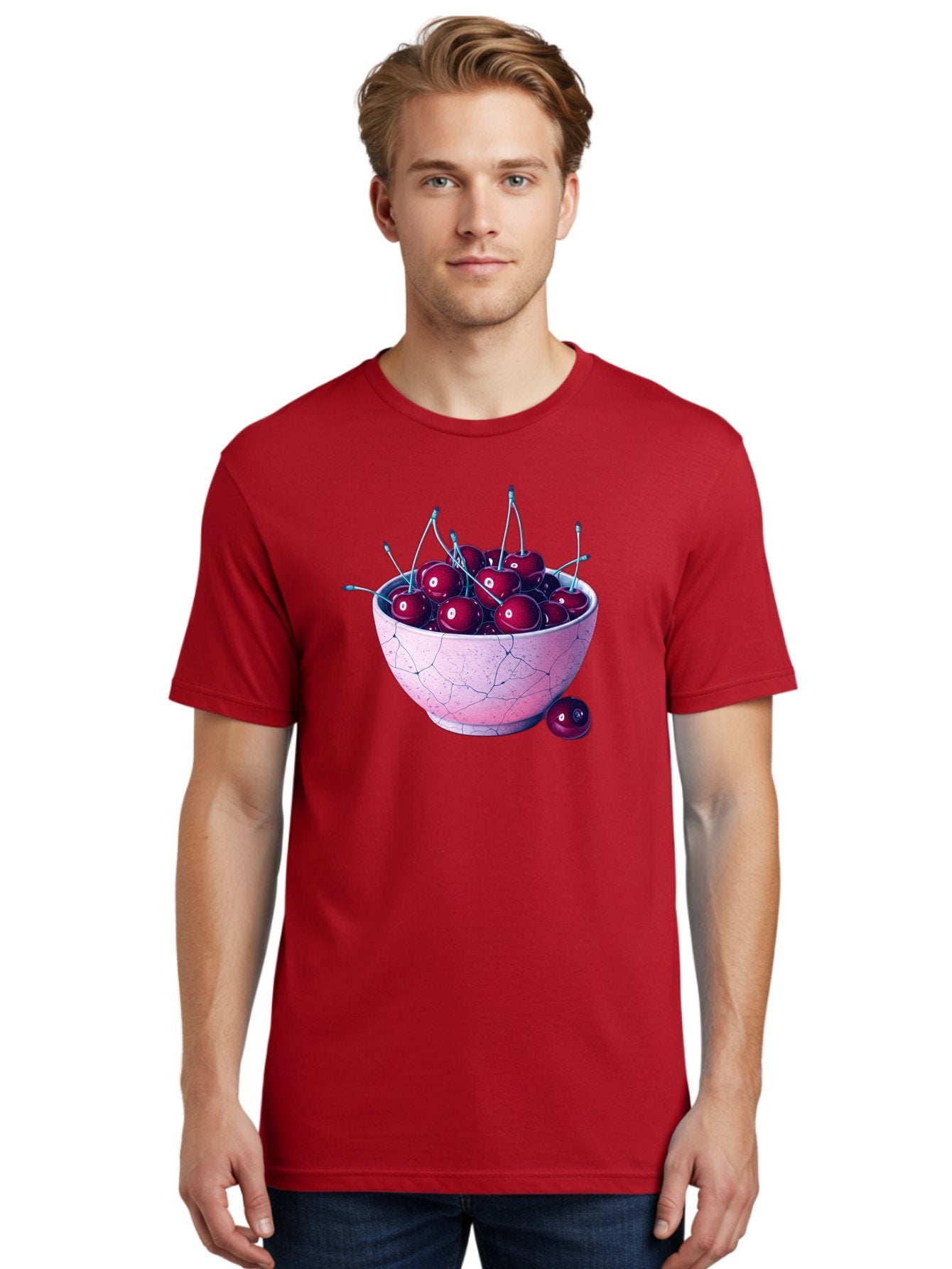 Cracked-Bowl-Of-Cherries Men'S Graphic Tee, 100% Cotton, Comfortable Casual Summer Wear, Machine Washable, Vintage Camera, Old Camera, Antique Camera, Black Camera, Classic Photography, Photography Equipment, Nostalgic Device, Film Camera, Bai743 21