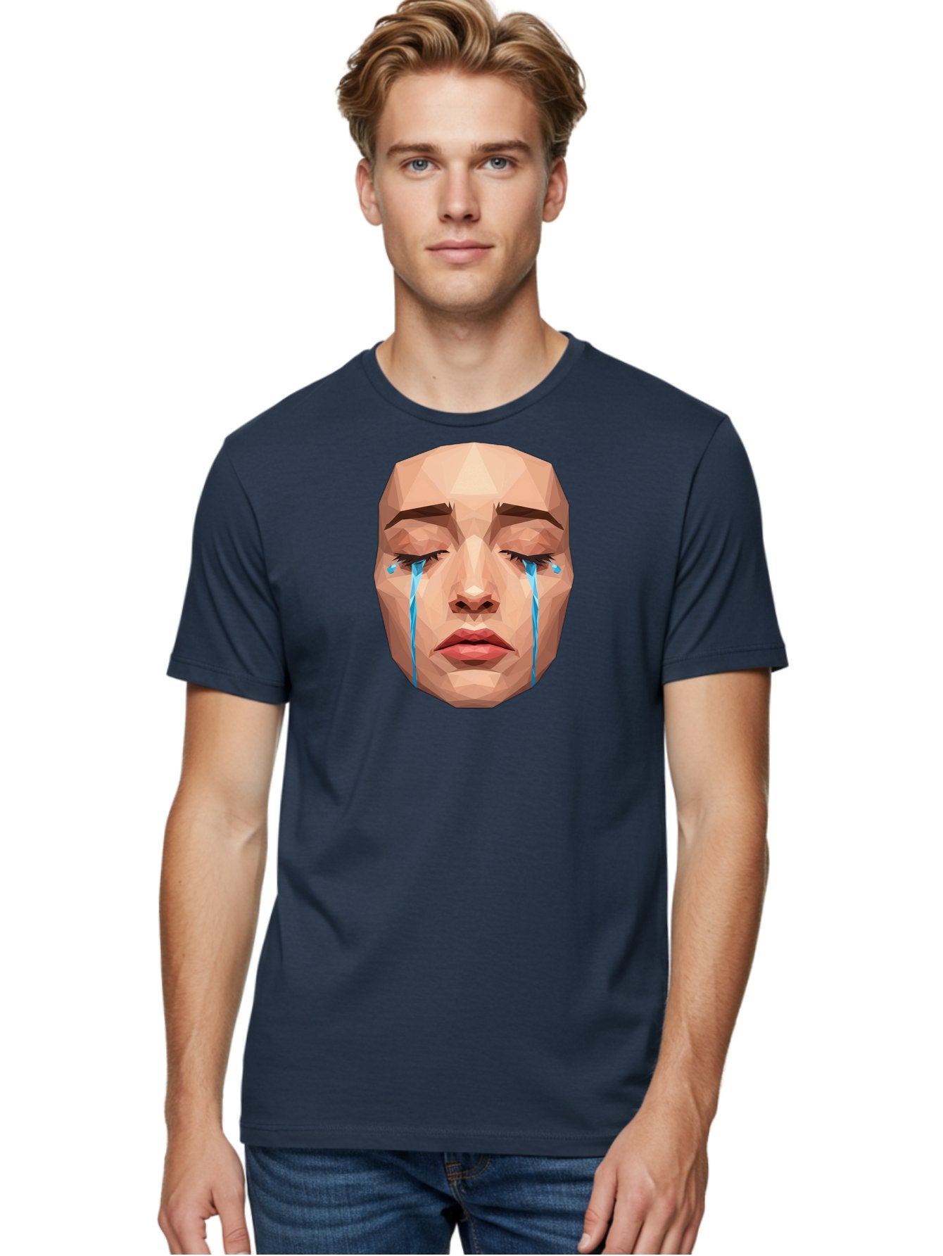 Crying-Face-3 Men'S Graphic Tee, 100% Cotton, Comfortable Casual Summer Wear, Machine Washable, Vintage Camera, Old Camera, Antique Camera, Black Camera, Classic Photography, Photography Equipment, Nostalgic Device, Film Camera, Camera Art Bai753 17