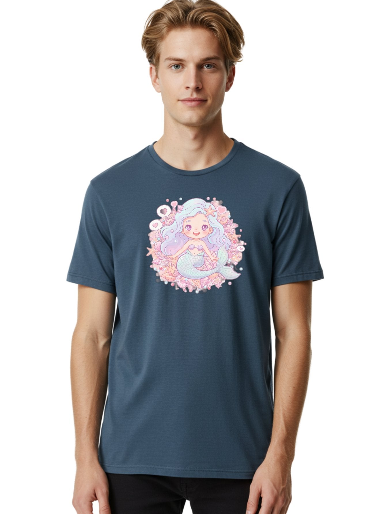 Cute-Mermaid-Girl-1 Men'S Graphic Tee, 100% Cotton, Comfortable Casual Summer Wear, Machine Washable, Vintage Camera, Old Camera, Antique Camera, Black Camera, Classic Photography, Photography Equipment, Nostalgic Device, Film Camera, Bai764 19