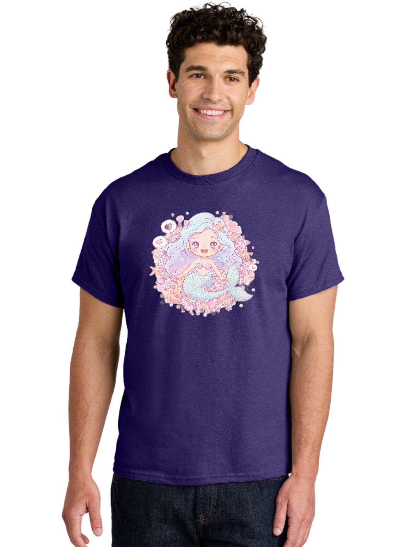 Cute-Mermaid-Girl-1 Men'S Graphic Tee, 100% Cotton, Comfortable Casual Summer Wear, Machine Washable, Vintage Camera, Old Camera, Antique Camera, Black Camera, Classic Photography, Photography Equipment, Nostalgic Device, Film Camera, Bai764 20