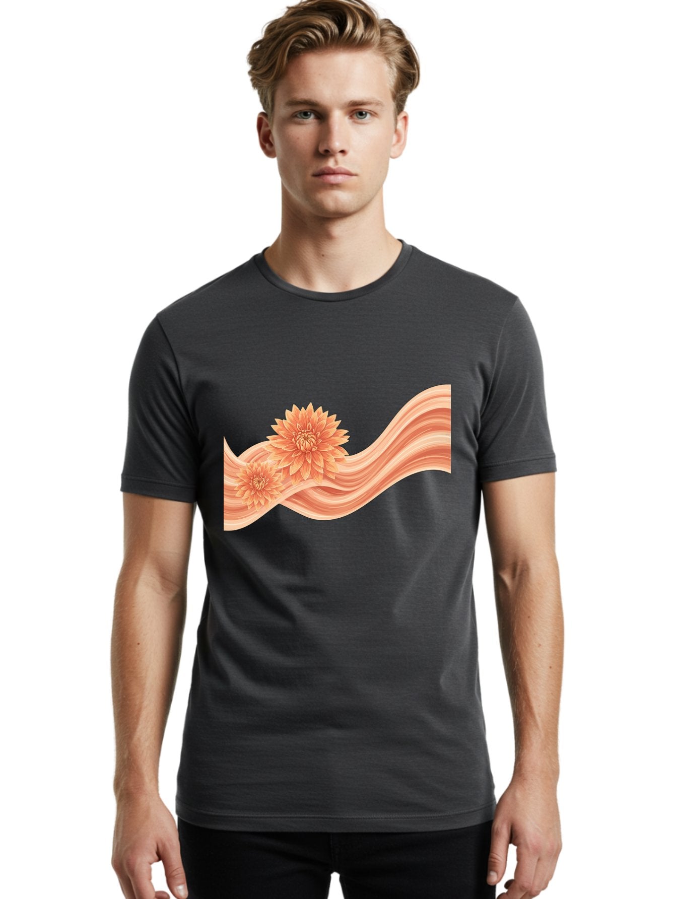 Dahlias-On-Ribbon Men'S Graphic Tee, 100% Cotton, Comfortable Casual Summer Wear, Machine Washable, Vintage Camera, Old Camera, Antique Camera, Black Camera, Classic Photography, Photography Equipment, Nostalgic Device, Film Camera, Camera Art Bai768 27