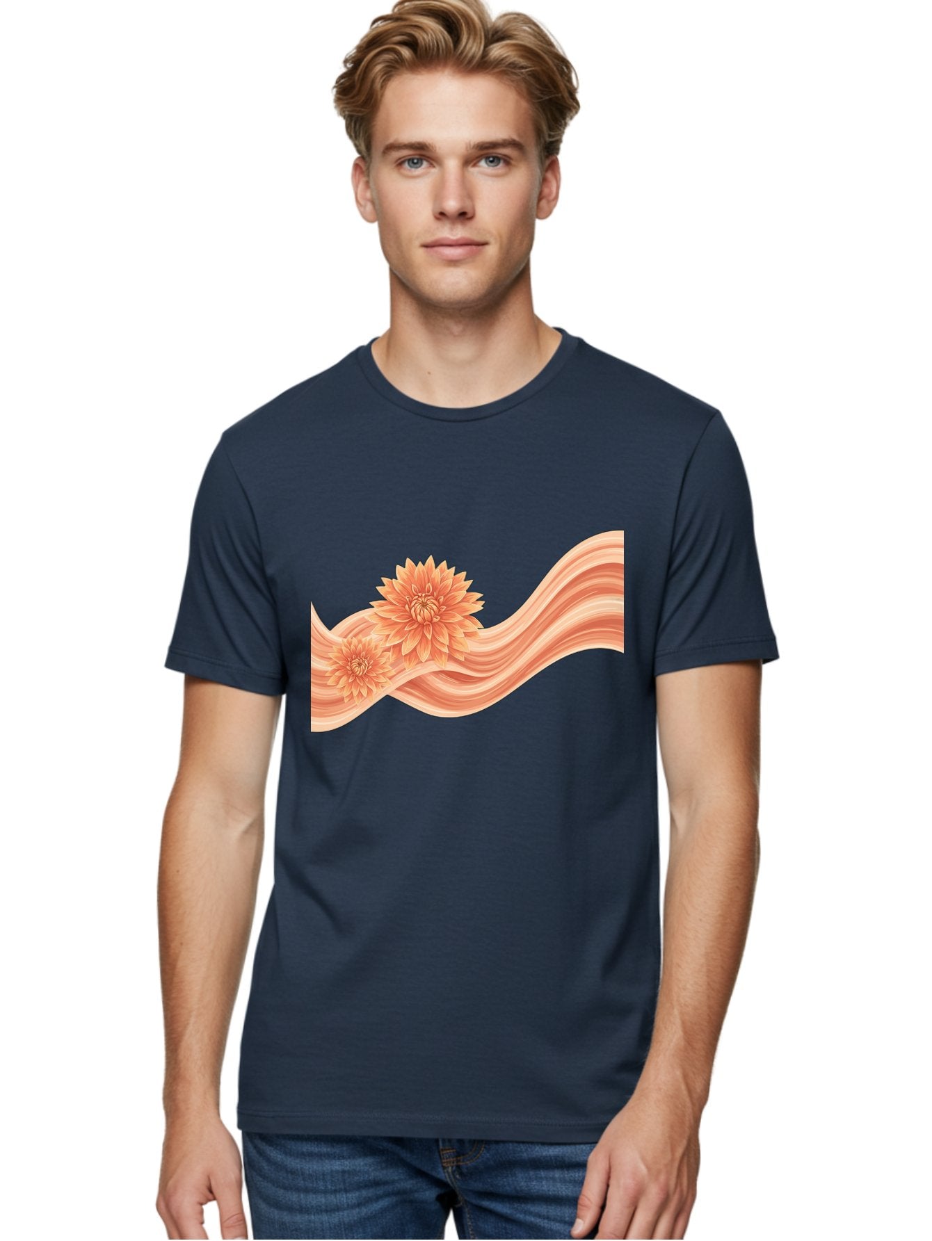 Dahlias-On-Ribbon Men'S Graphic Tee, 100% Cotton, Comfortable Casual Summer Wear, Machine Washable, Vintage Camera, Old Camera, Antique Camera, Black Camera, Classic Photography, Photography Equipment, Nostalgic Device, Film Camera, Camera Art Bai768 16