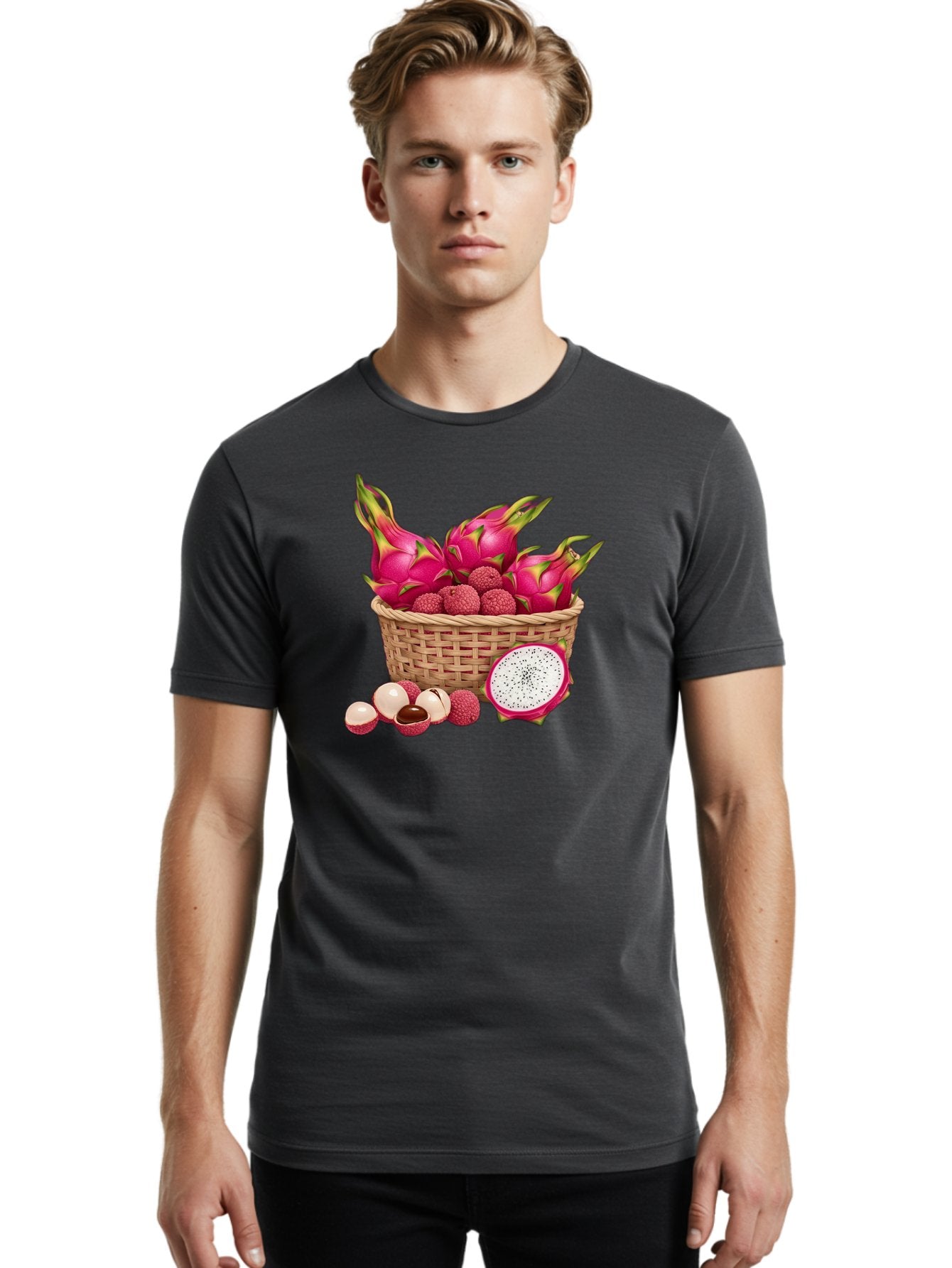 Dragon-Fruit-And-Lychee Men'S Graphic Tee, 100% Cotton, Comfortable Casual Summer Wear, Machine Washable, Vintage Camera, Old Camera, Antique Camera, Black Camera, Classic Photography, Photography Equipment, Nostalgic Device, Film Camera, Bai770 25